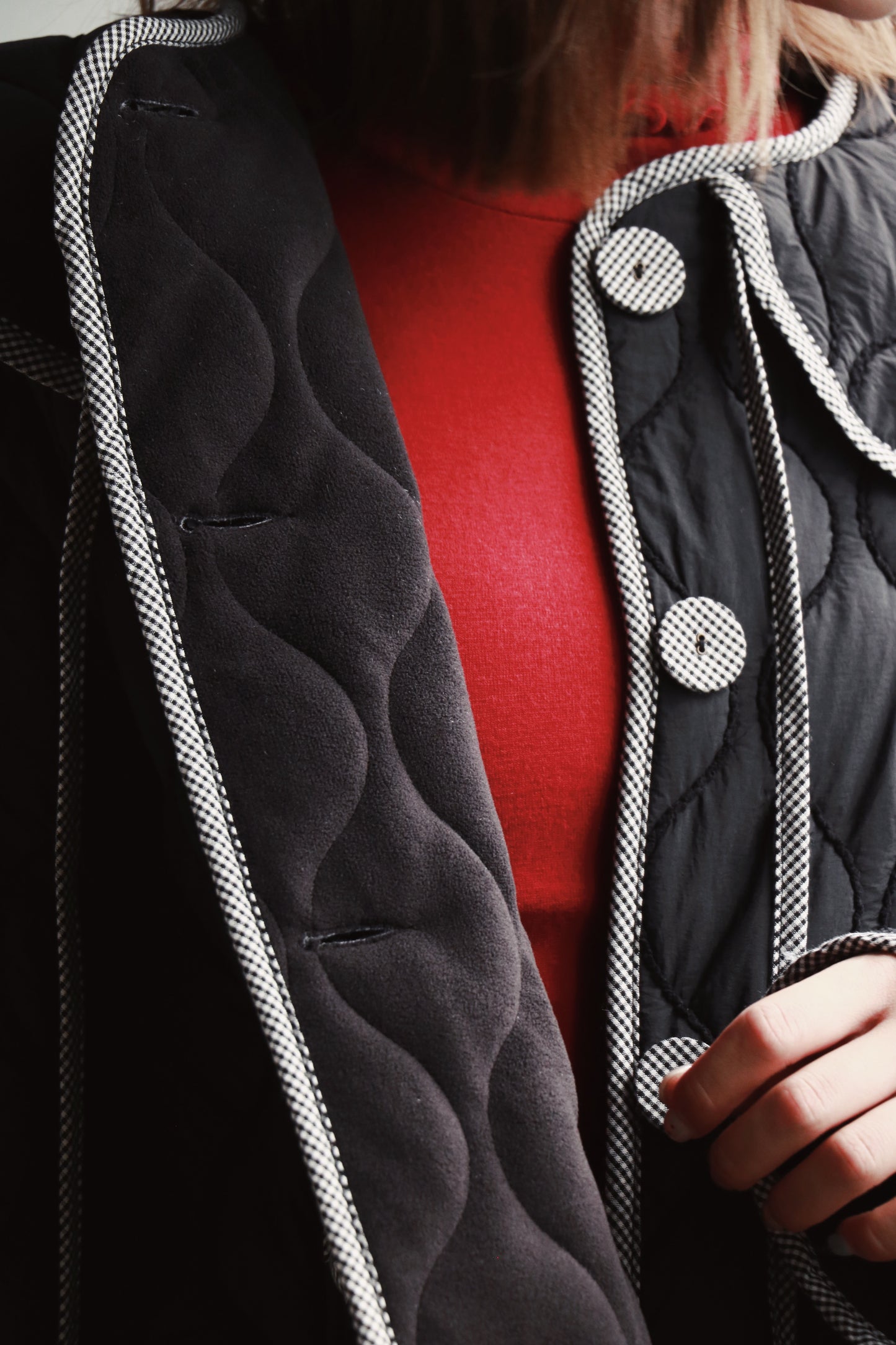 Collar Padded Jacket (Black)