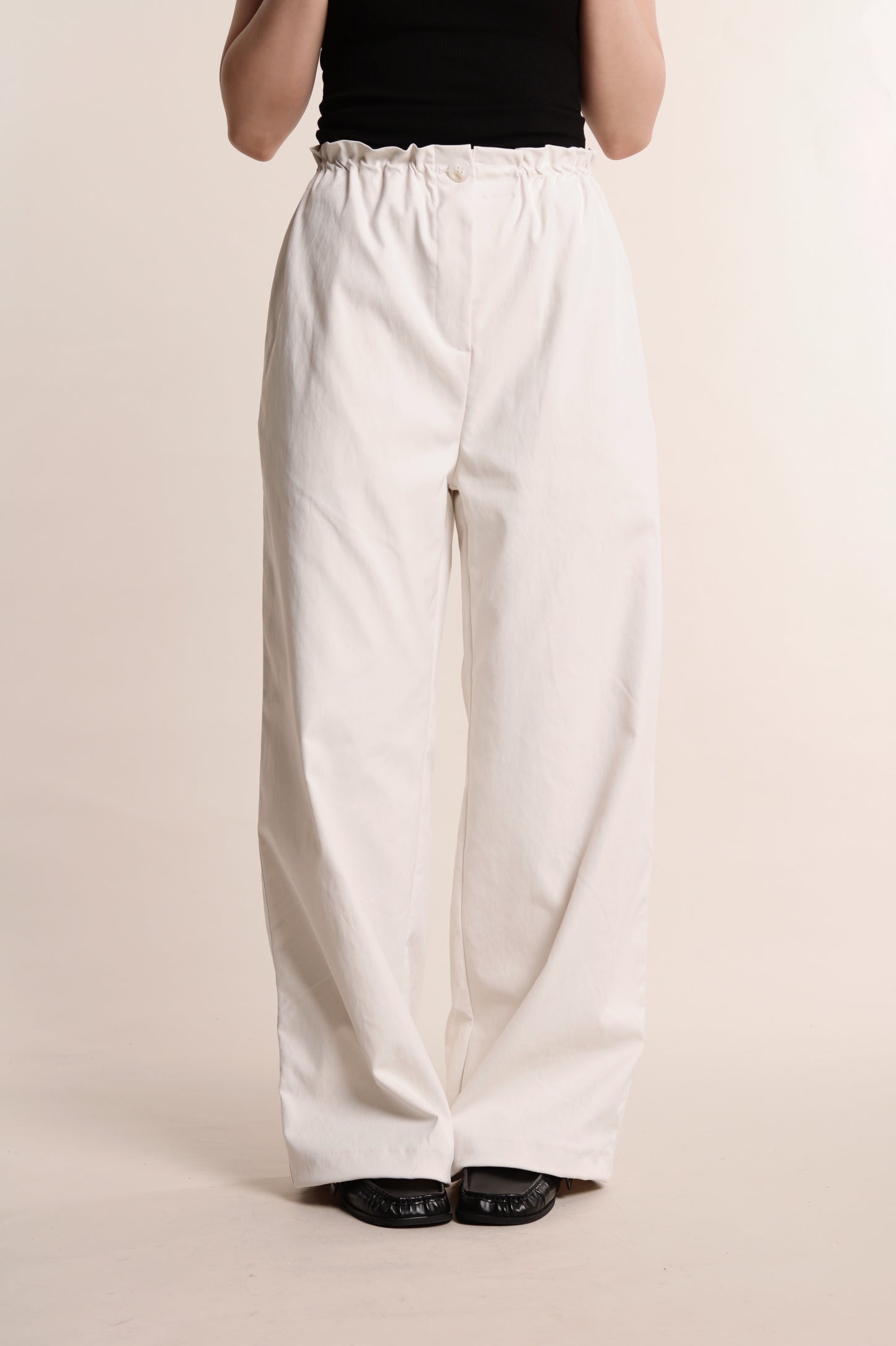 Delia Gathered Pants (Ivory)