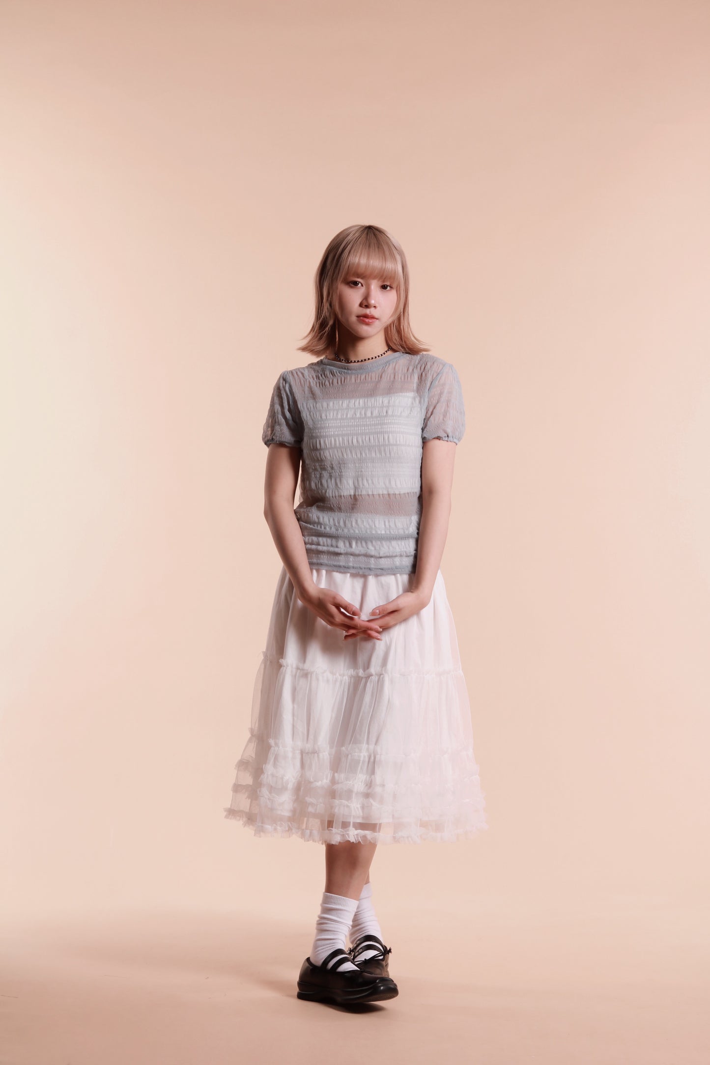 Doll Lace Ruffle Skirt (White)