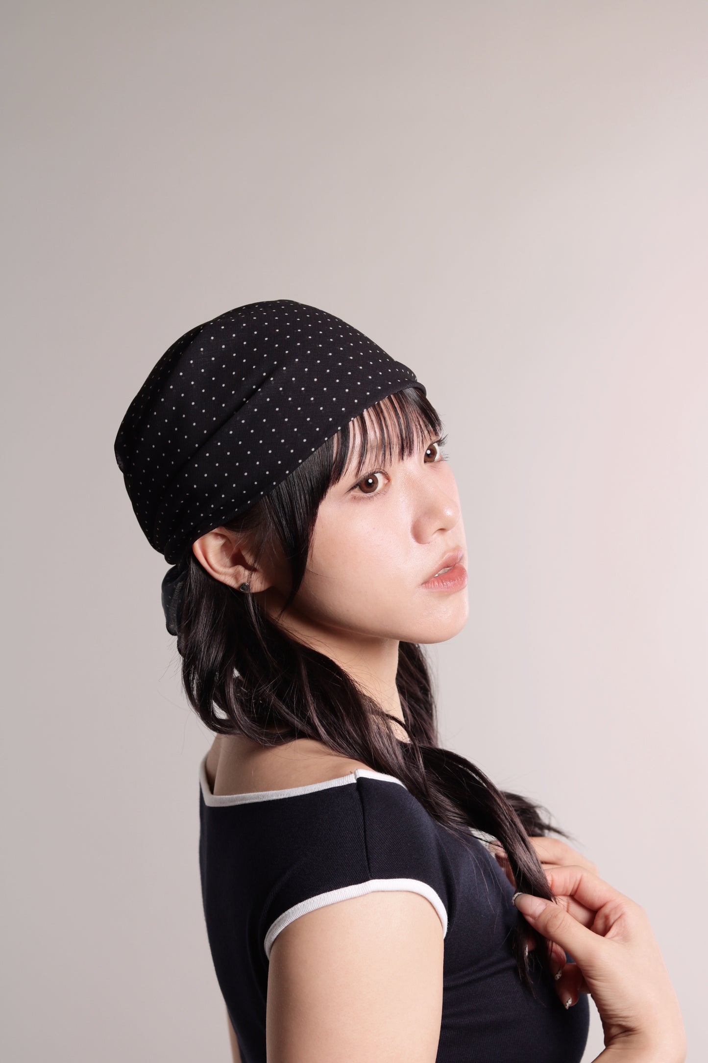 Polka Dot Scarf (Black)