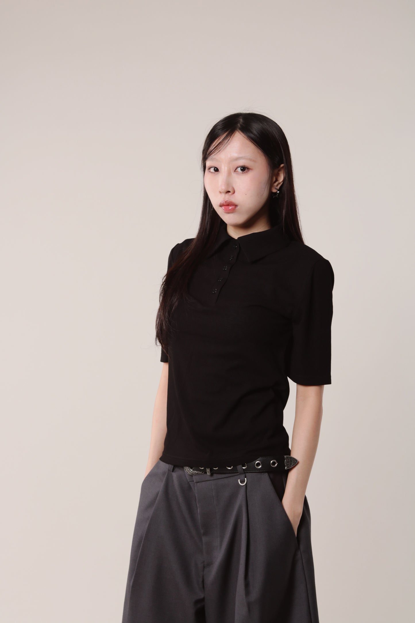 Summer Polo Tee (Black)