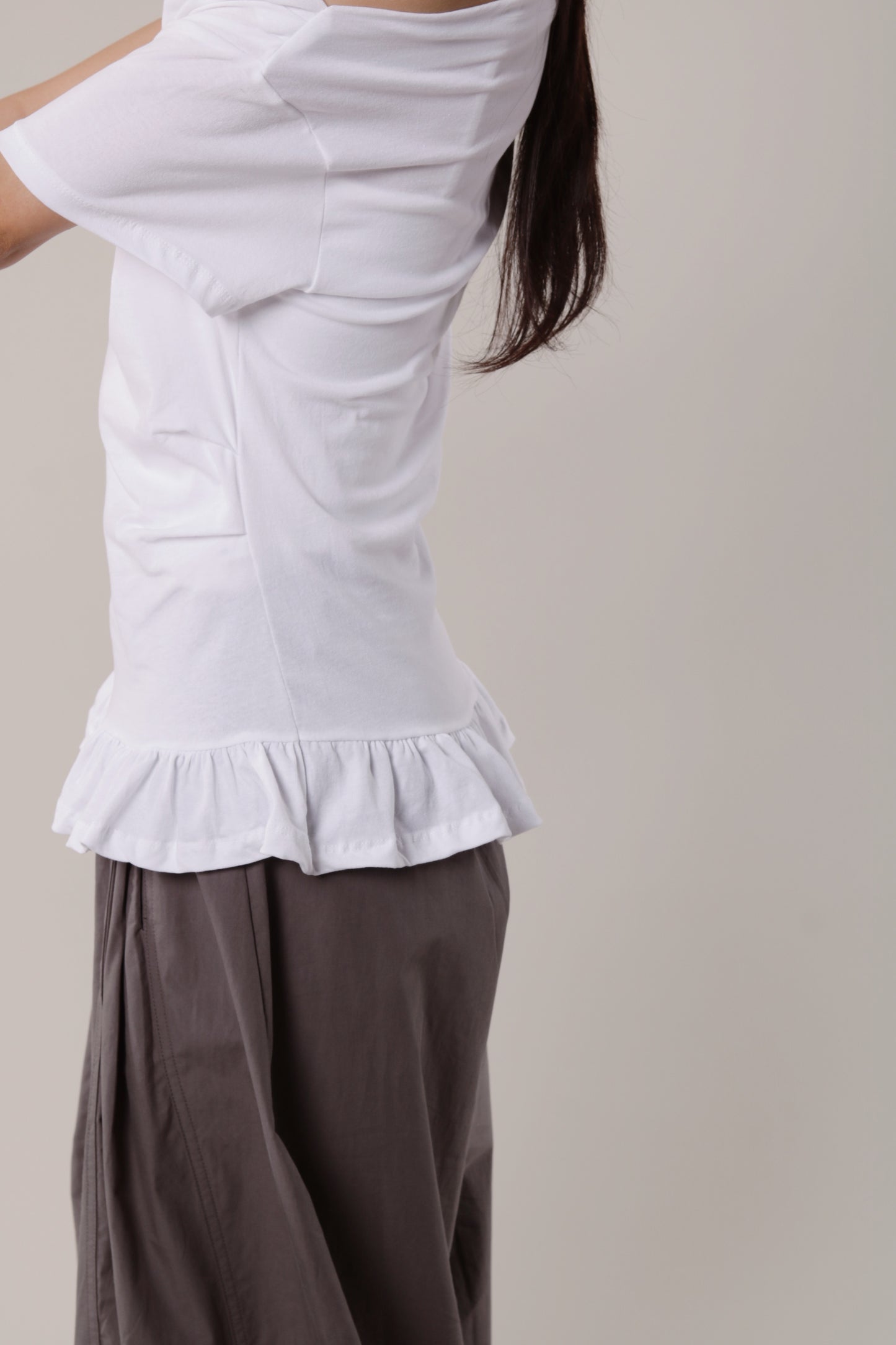Ruffle Top (White)
