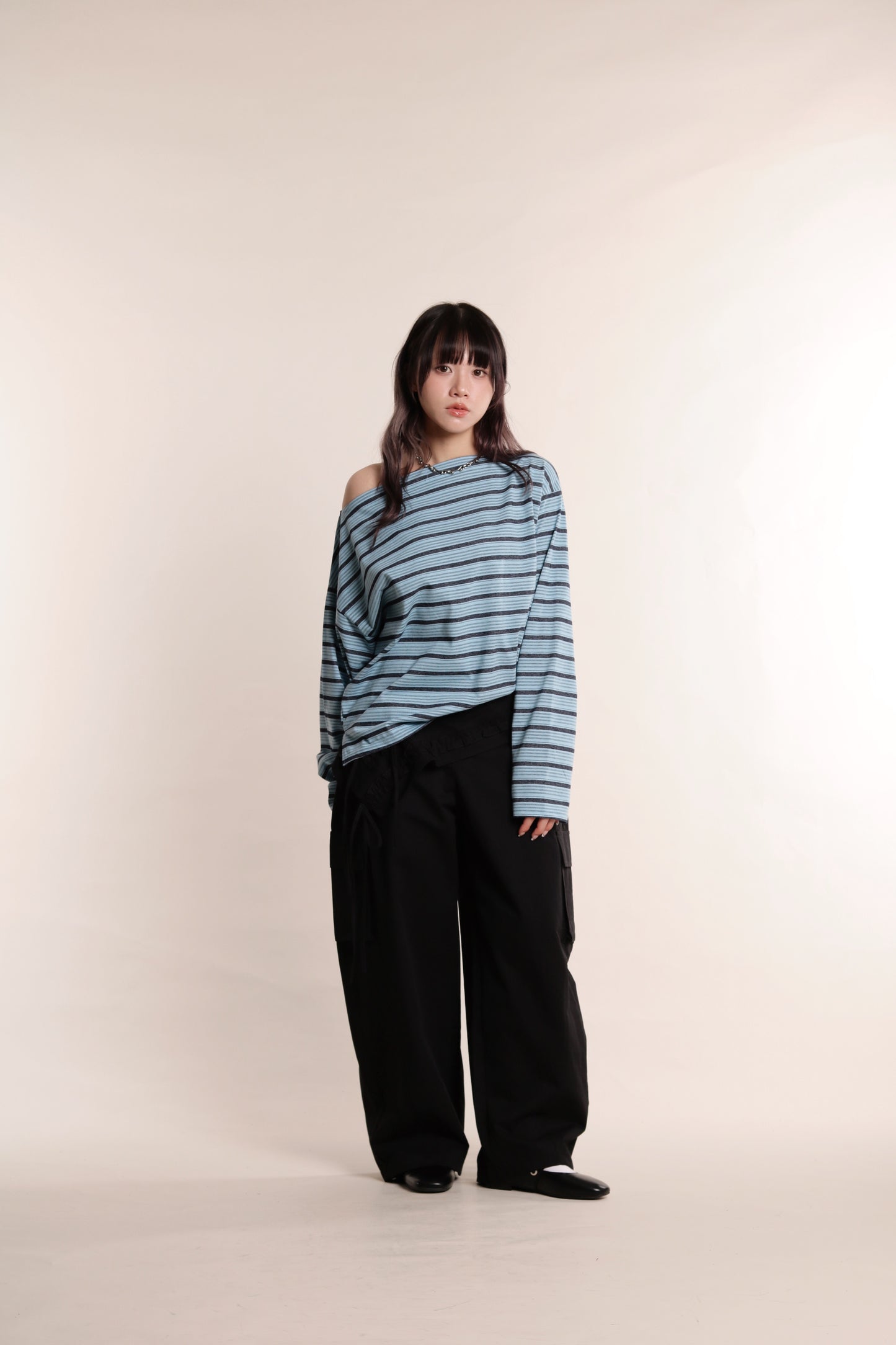 Oversized Stripe Top (Blue)