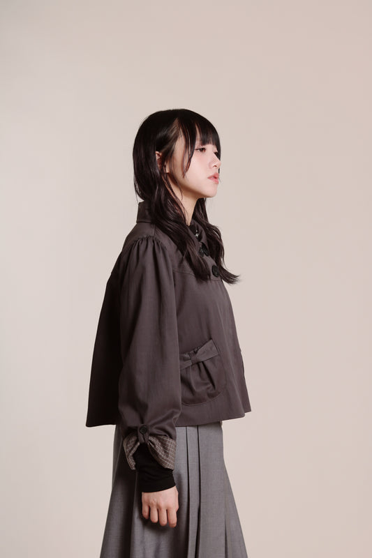 Doll Ribbon Jacket (Charcoal)