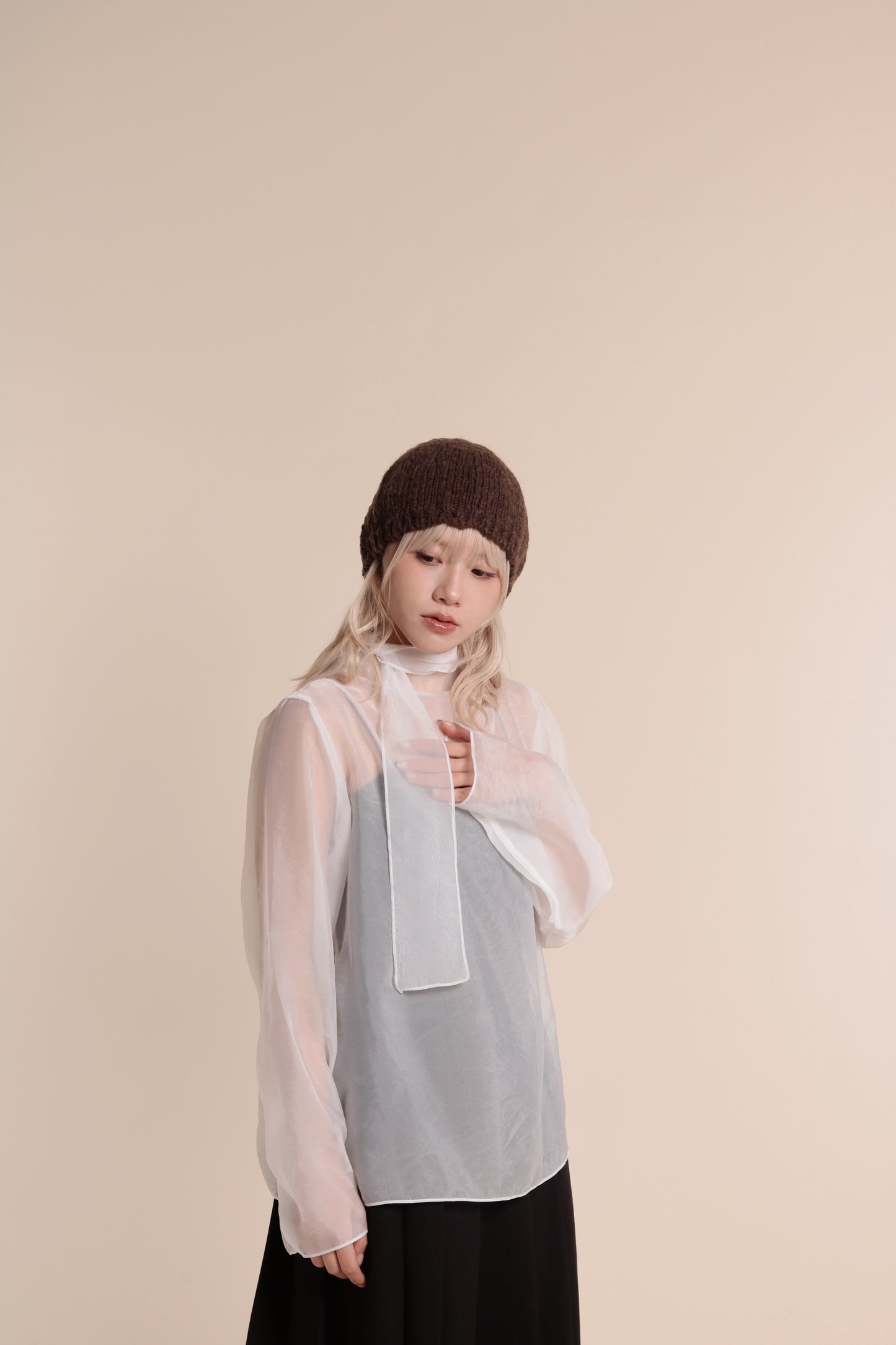 Doll See Through Blouse (White)