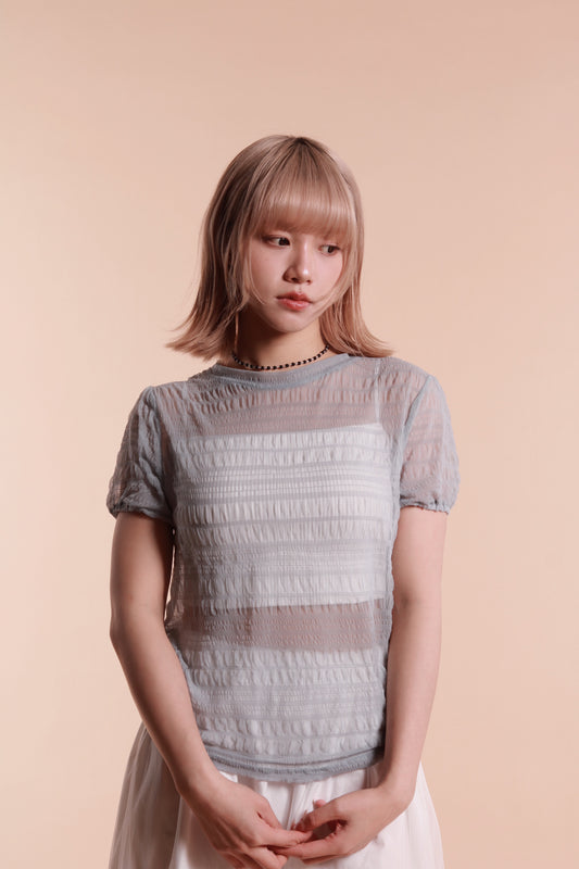 Little Puff See Through Top (Blue)