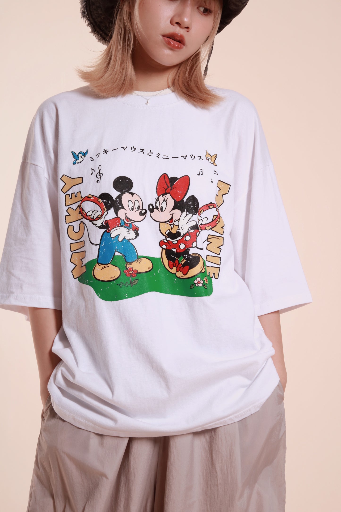 Oversized Mickey Tee (White)