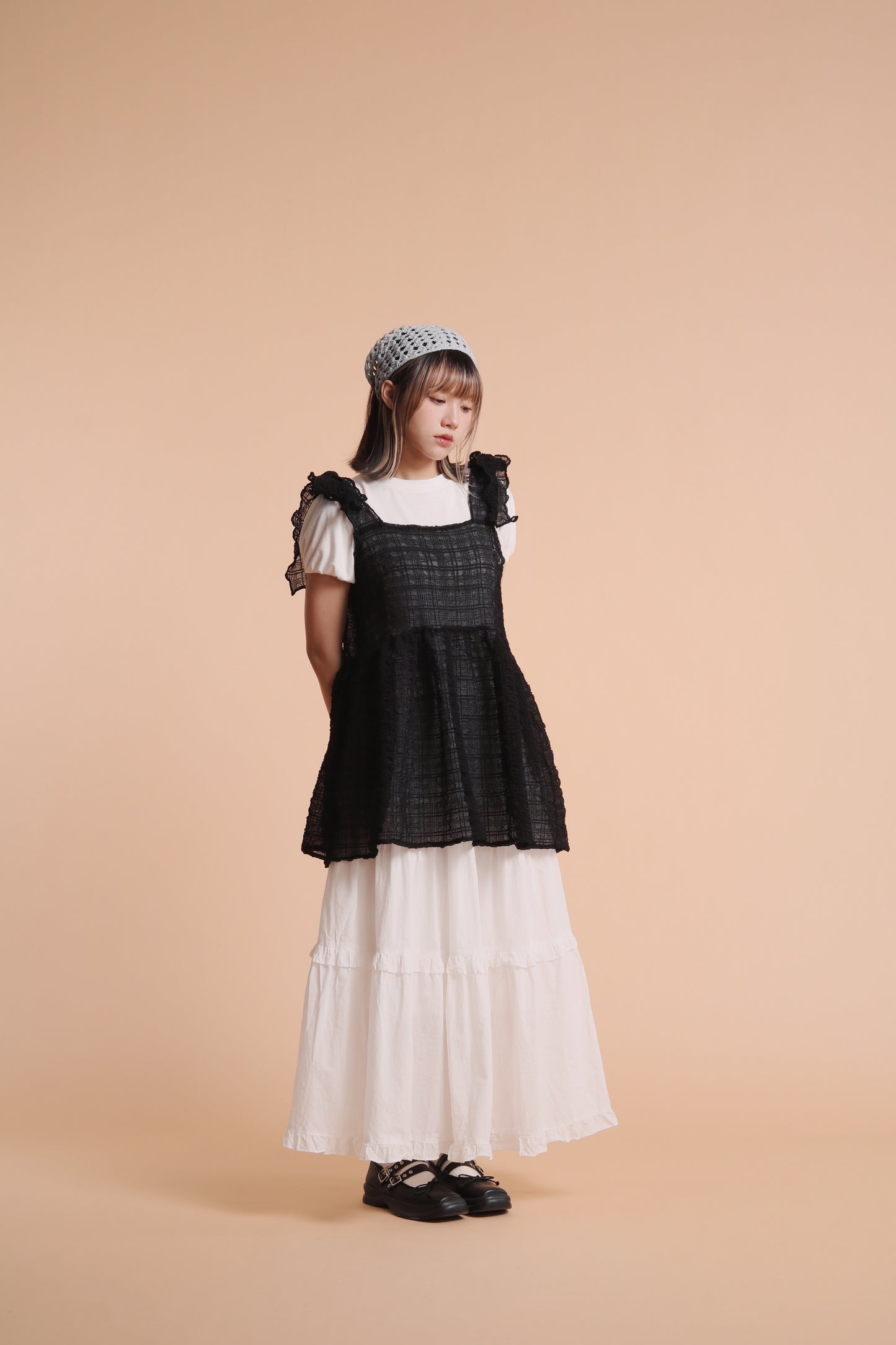 Doll Bubble Mini Dress (Black)