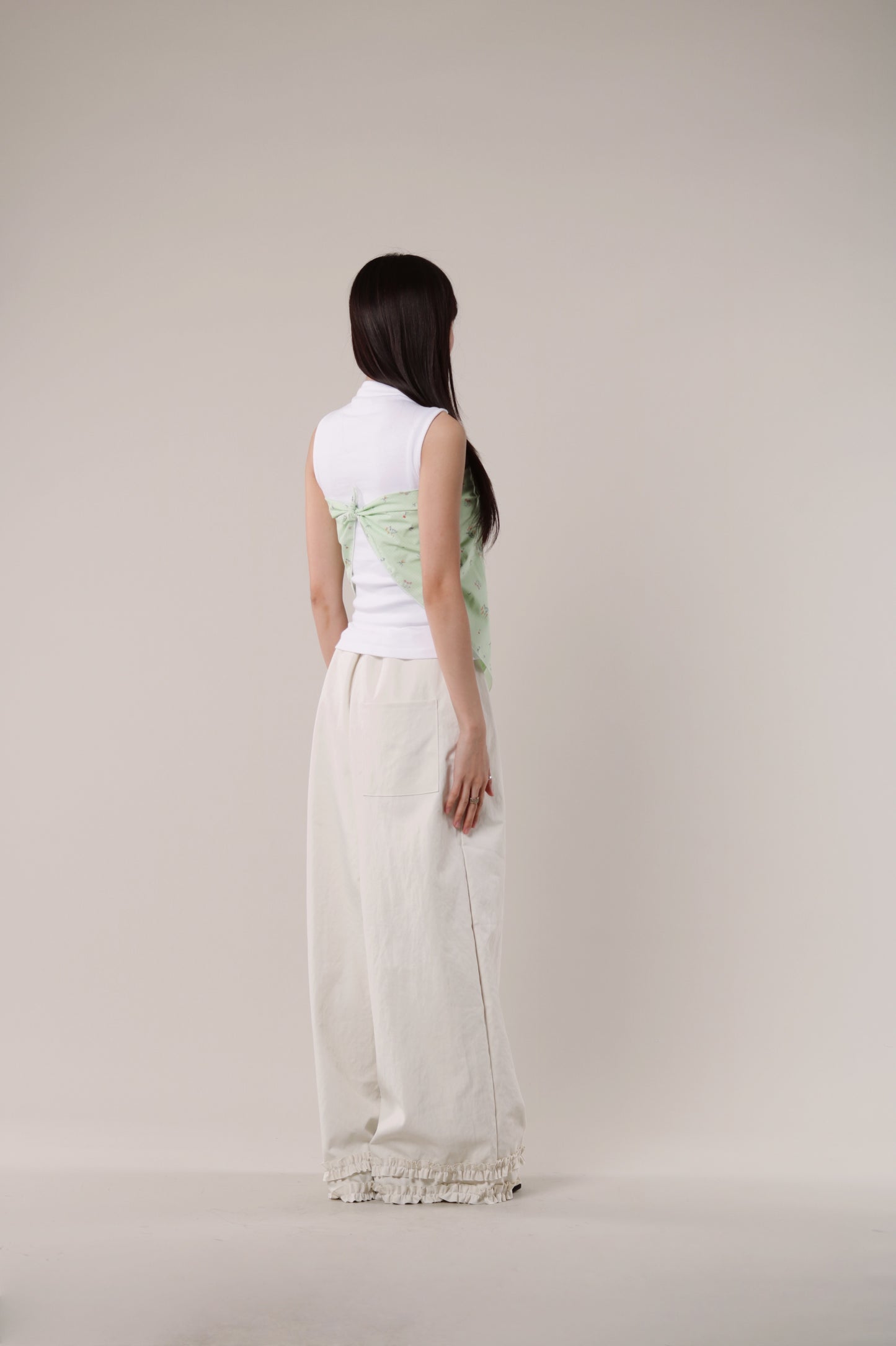 Double Ruffle Pants (Ivory)
