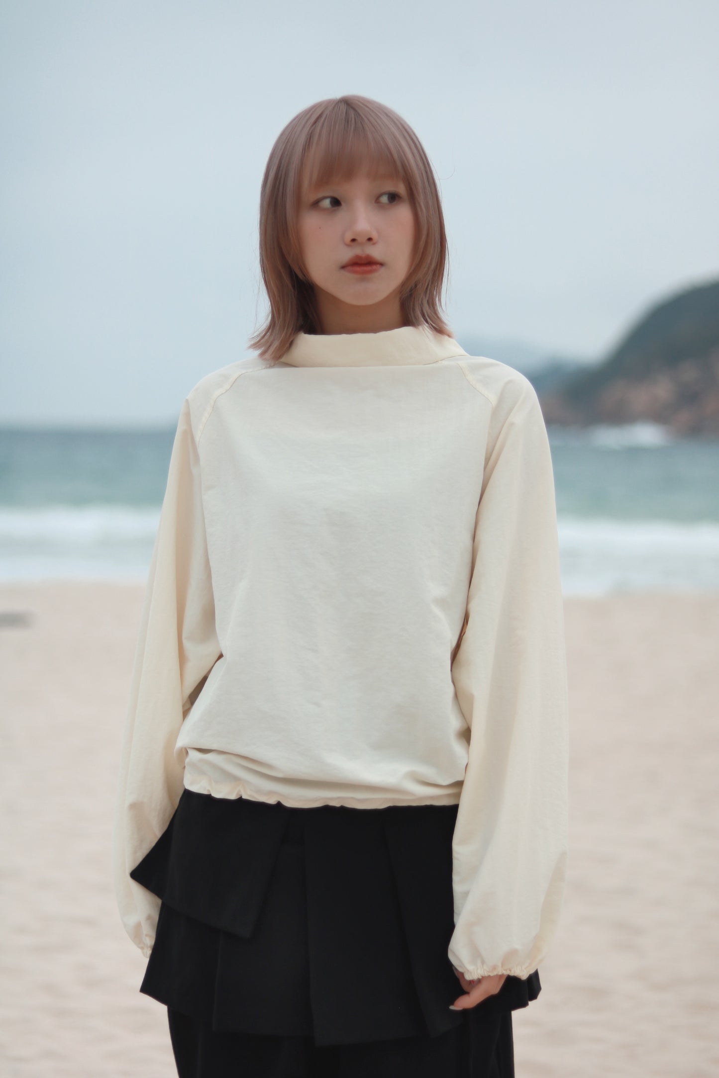 Funnel Neck Top (Butter)