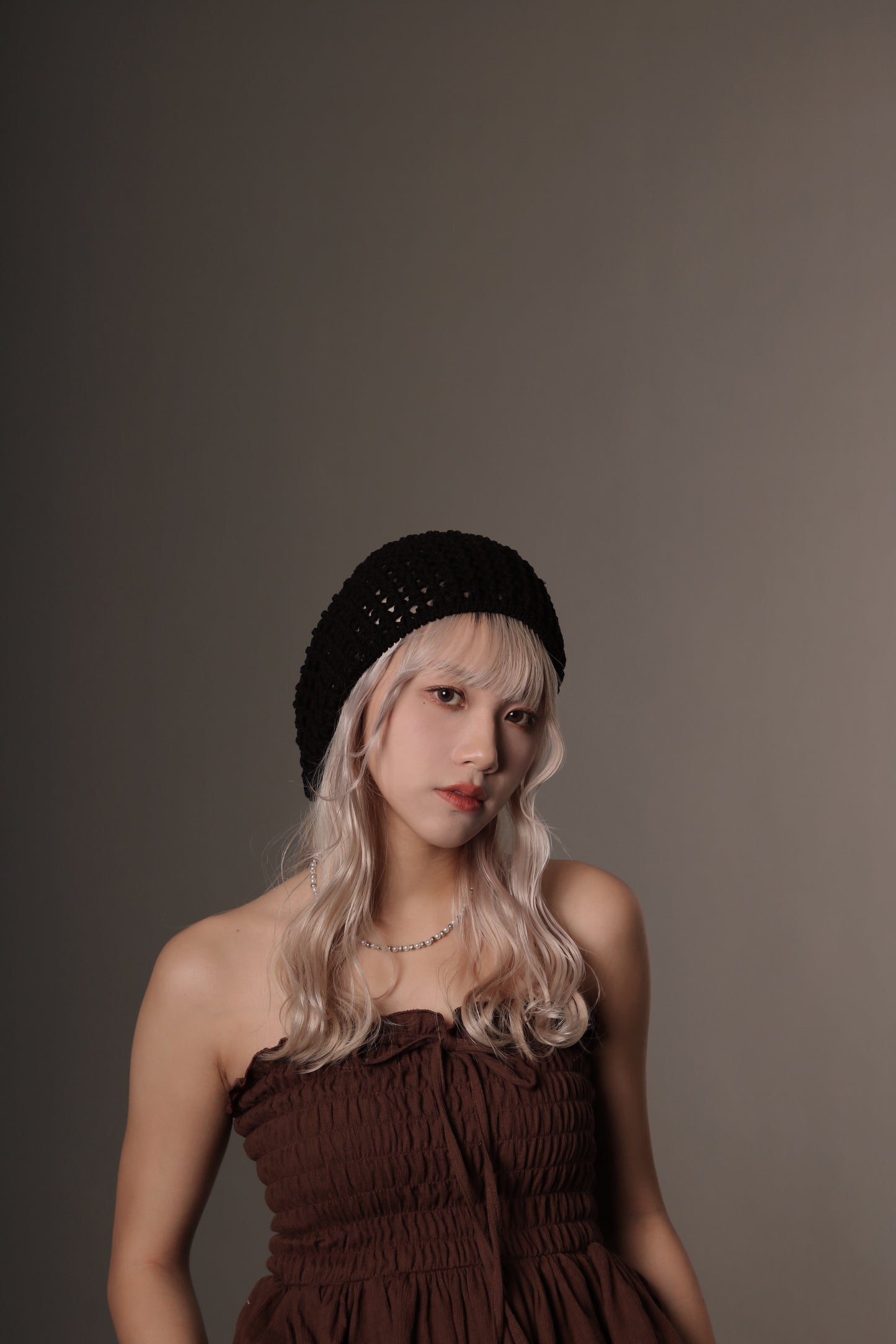 Daily Knit Beret (Black/Blue/Pink/Purple/White)