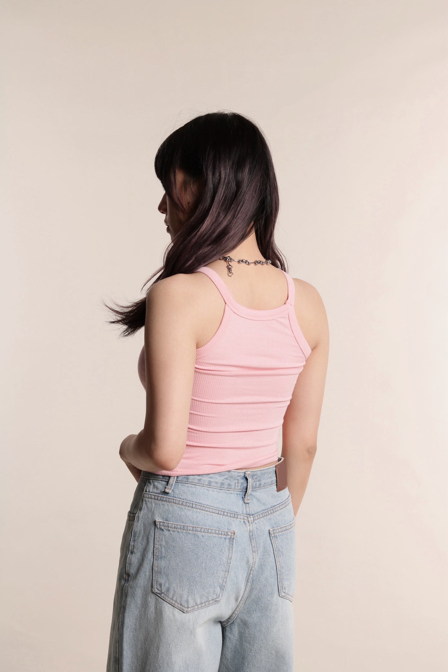 Ribbed Slim Bra Top (Pink)