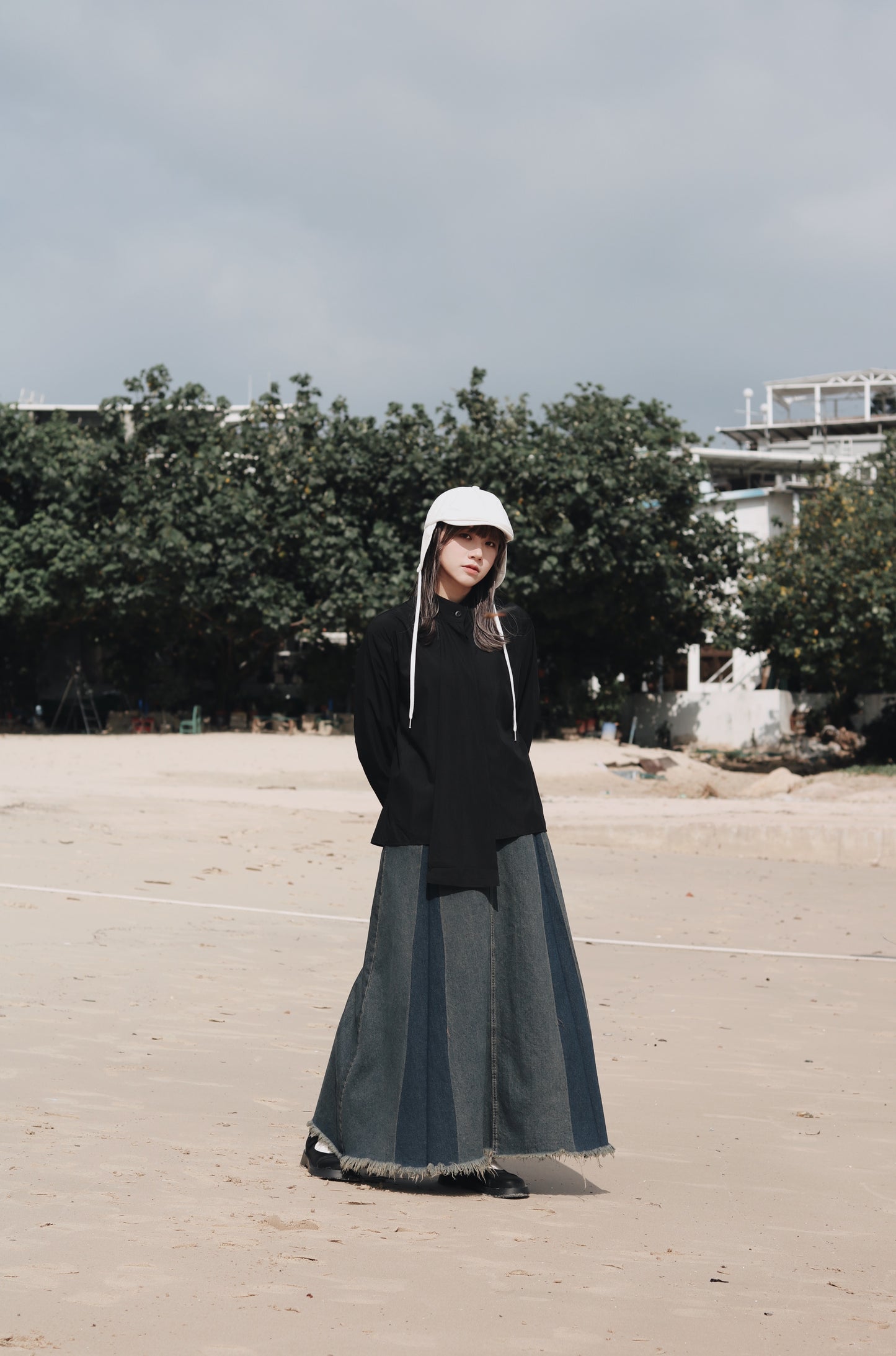 Snoopy Hat (Beige/Black/White)