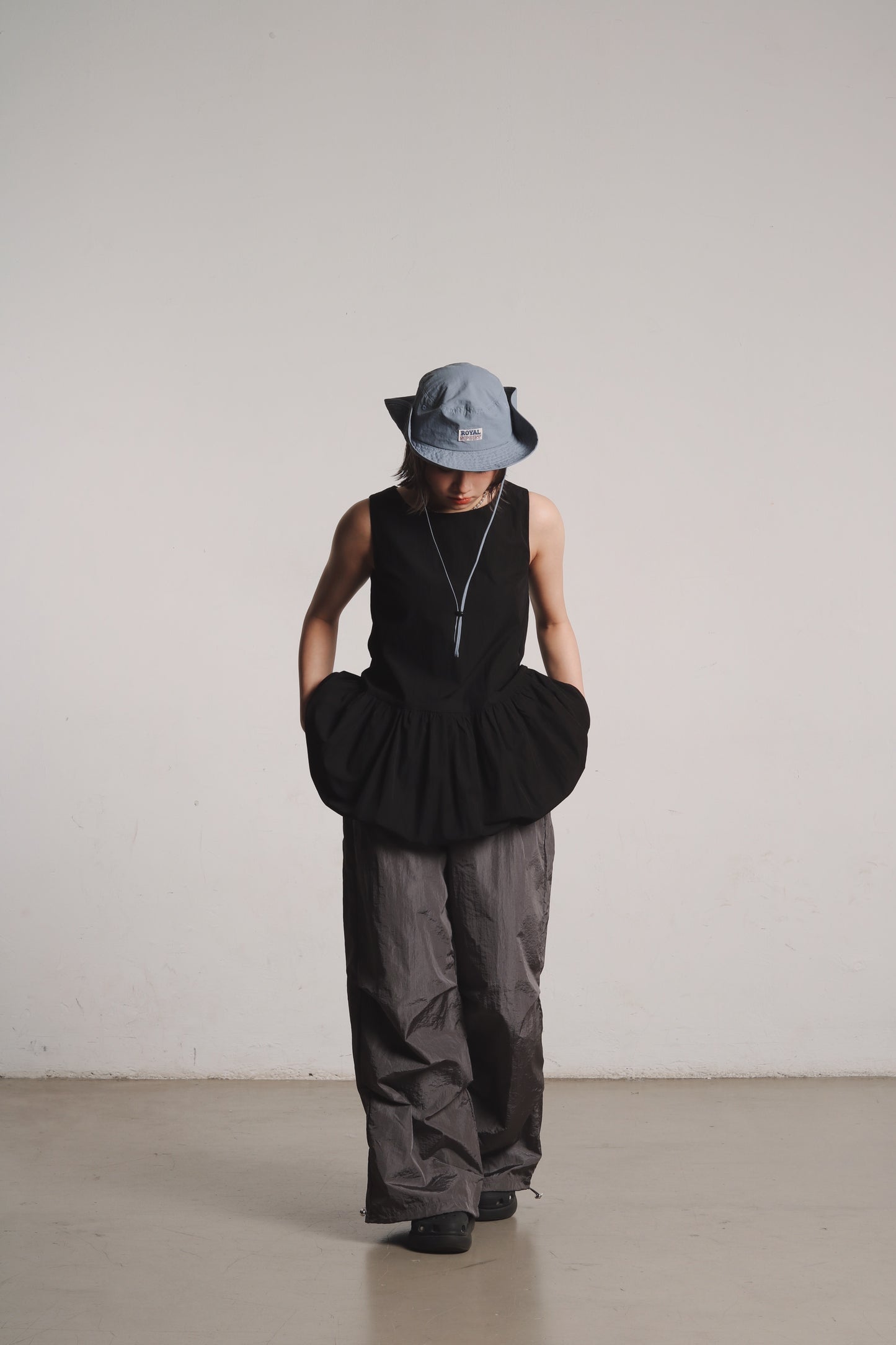 Bubble Cloud Mini Dress (Black)