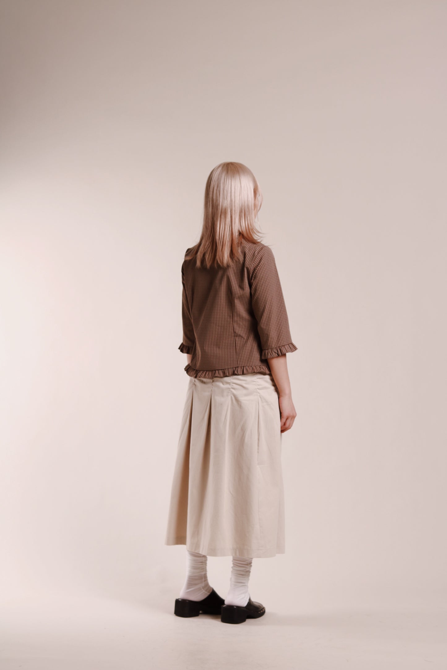 Autumn Ruffle Shirt (Brown)