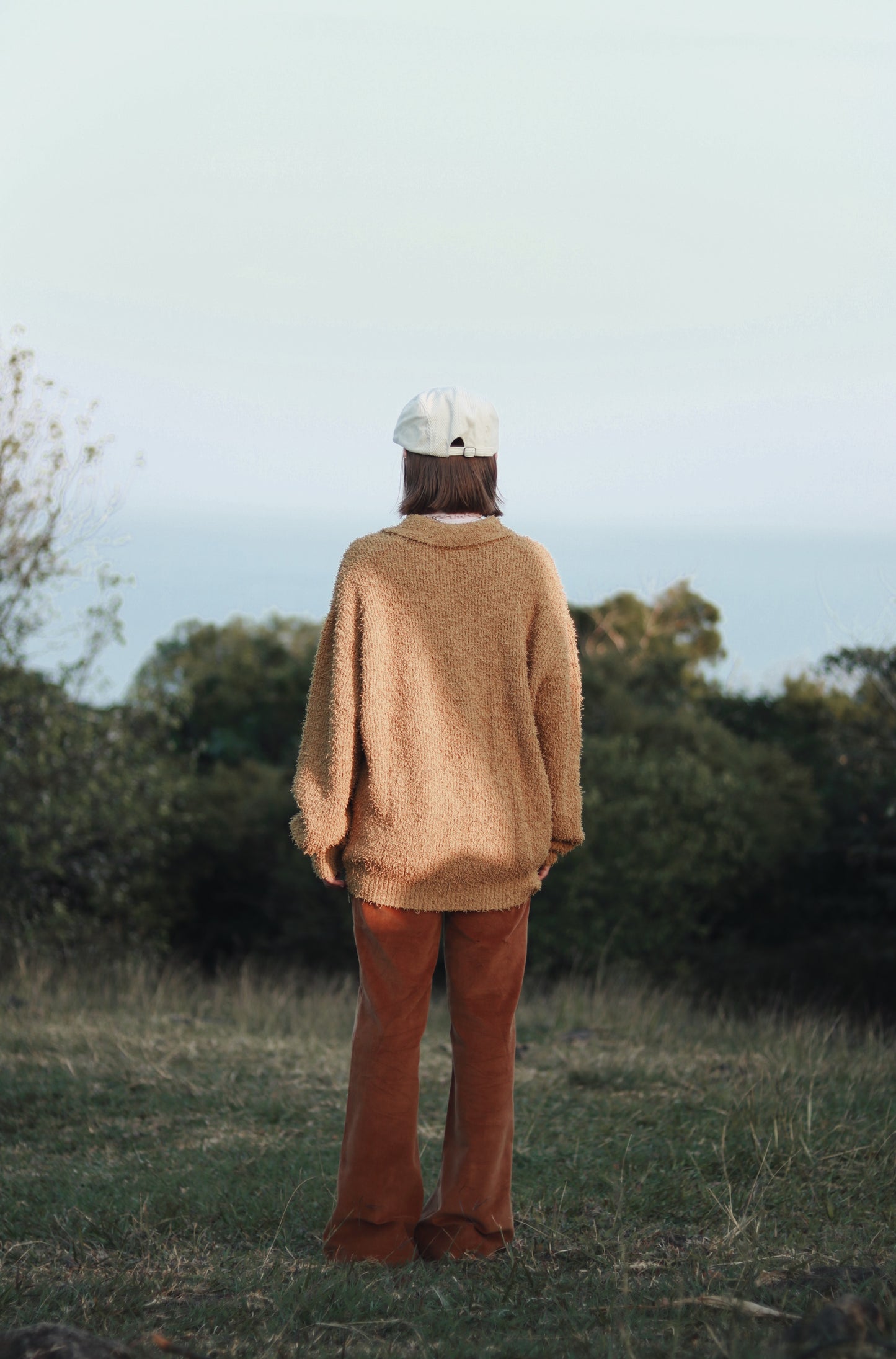 Corduroy Bootcut Pants (Brown)