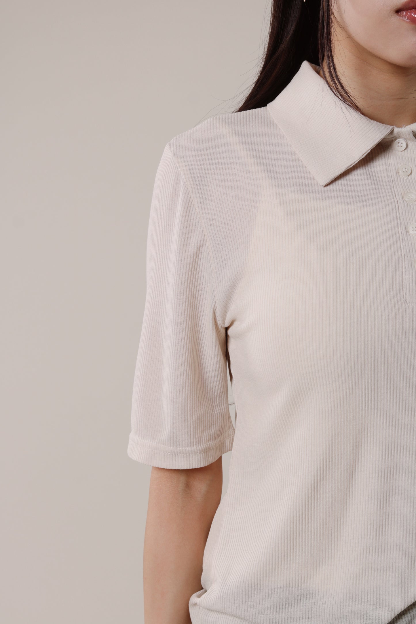 Summer Polo Tee (Beige)