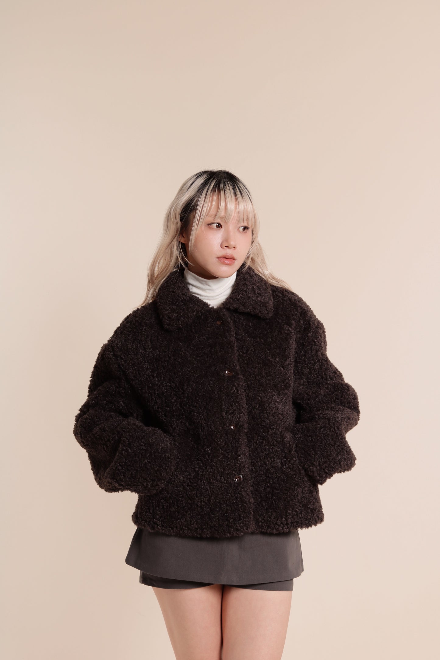 Belted Pants Skirt (Charcoal)