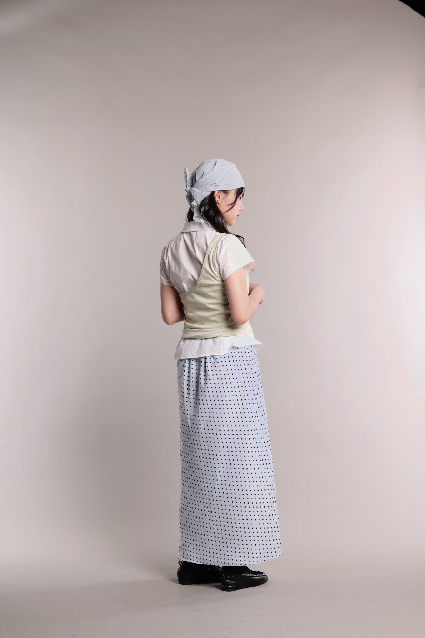 Polka Dot Scarf (Sky)