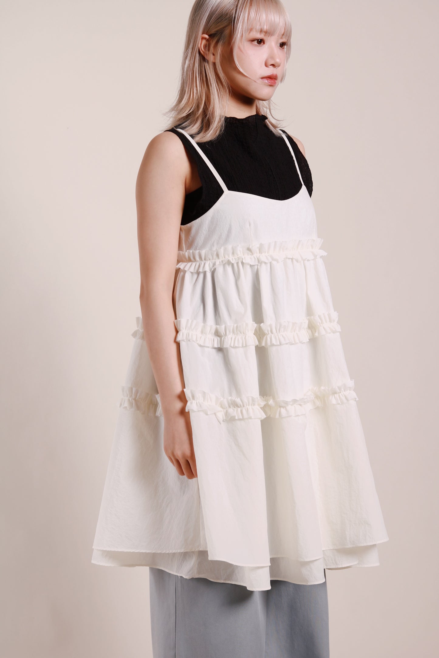 Doll Ruffle Dress (Ivory)