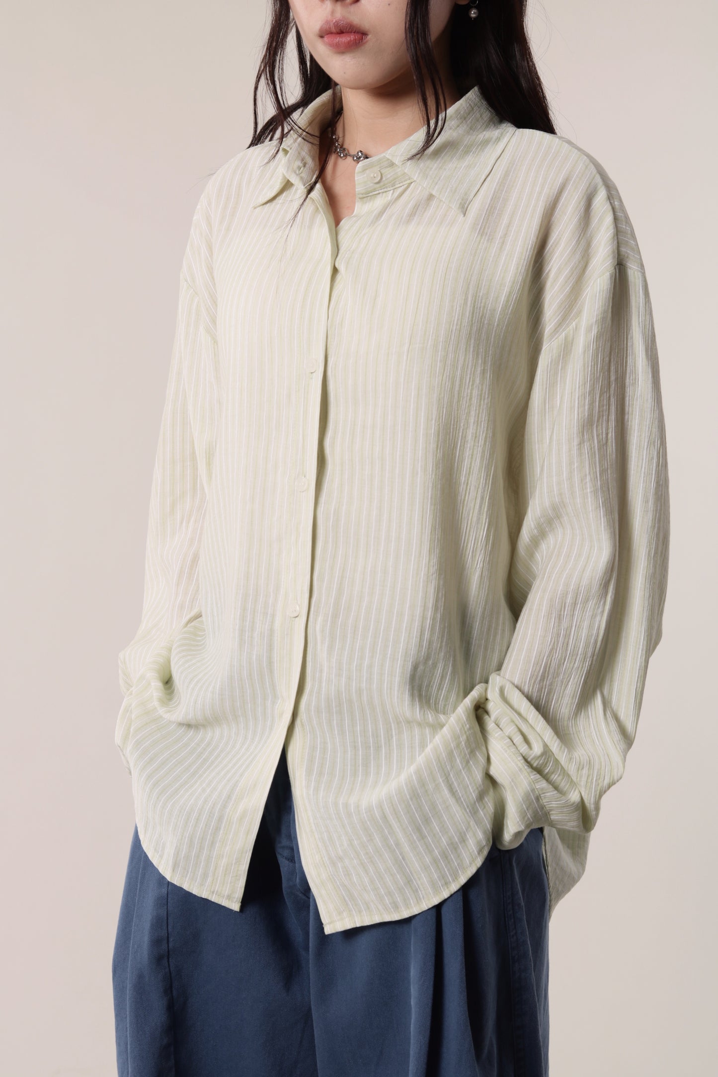 Autumn Striped Shirt (Lime)