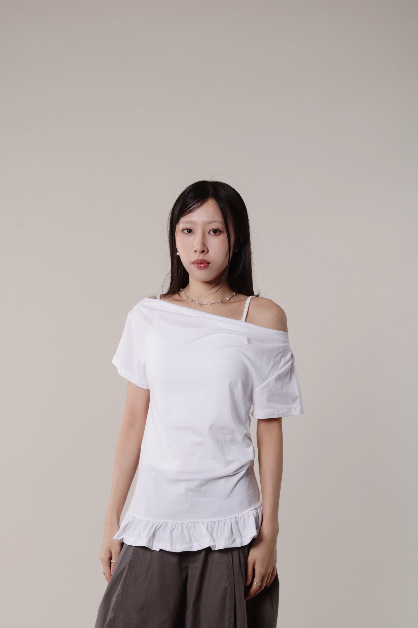 Ruffle Top (White)