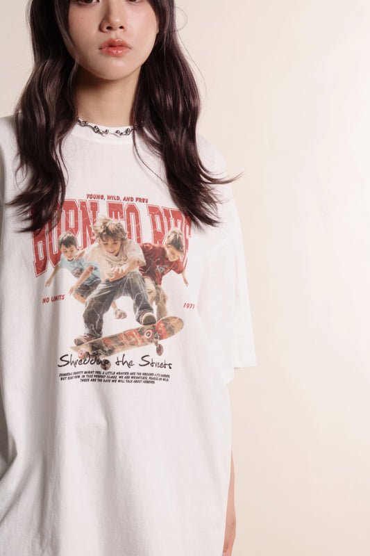 Born To Ride Tee (White)