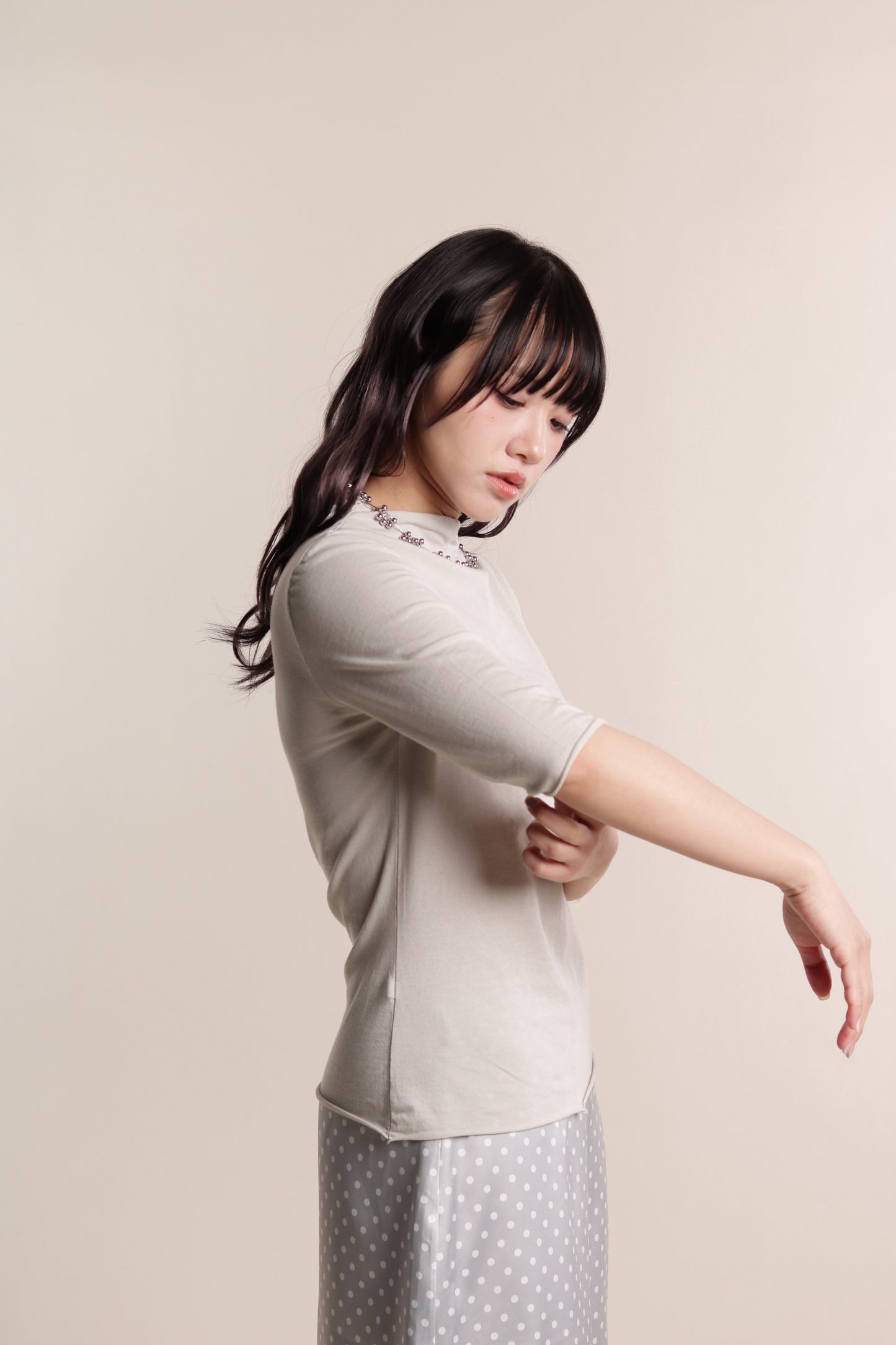 Pure Mock Neck Top (Dusty Green)