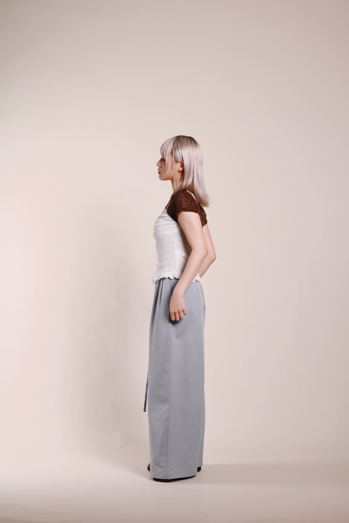 Renne Wide Leg Pants (Blue)