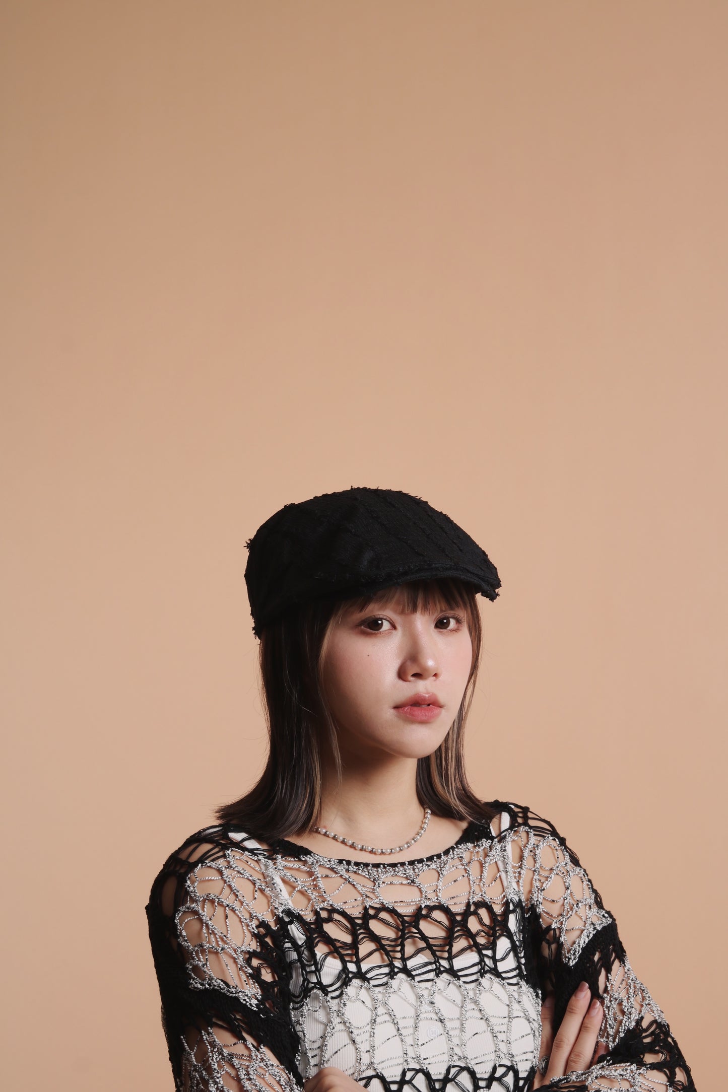 Frayed News Cap (Black)