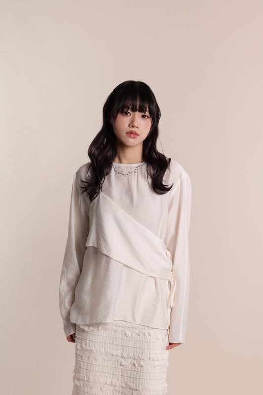 Cami Wrap Blouse (Ivory)