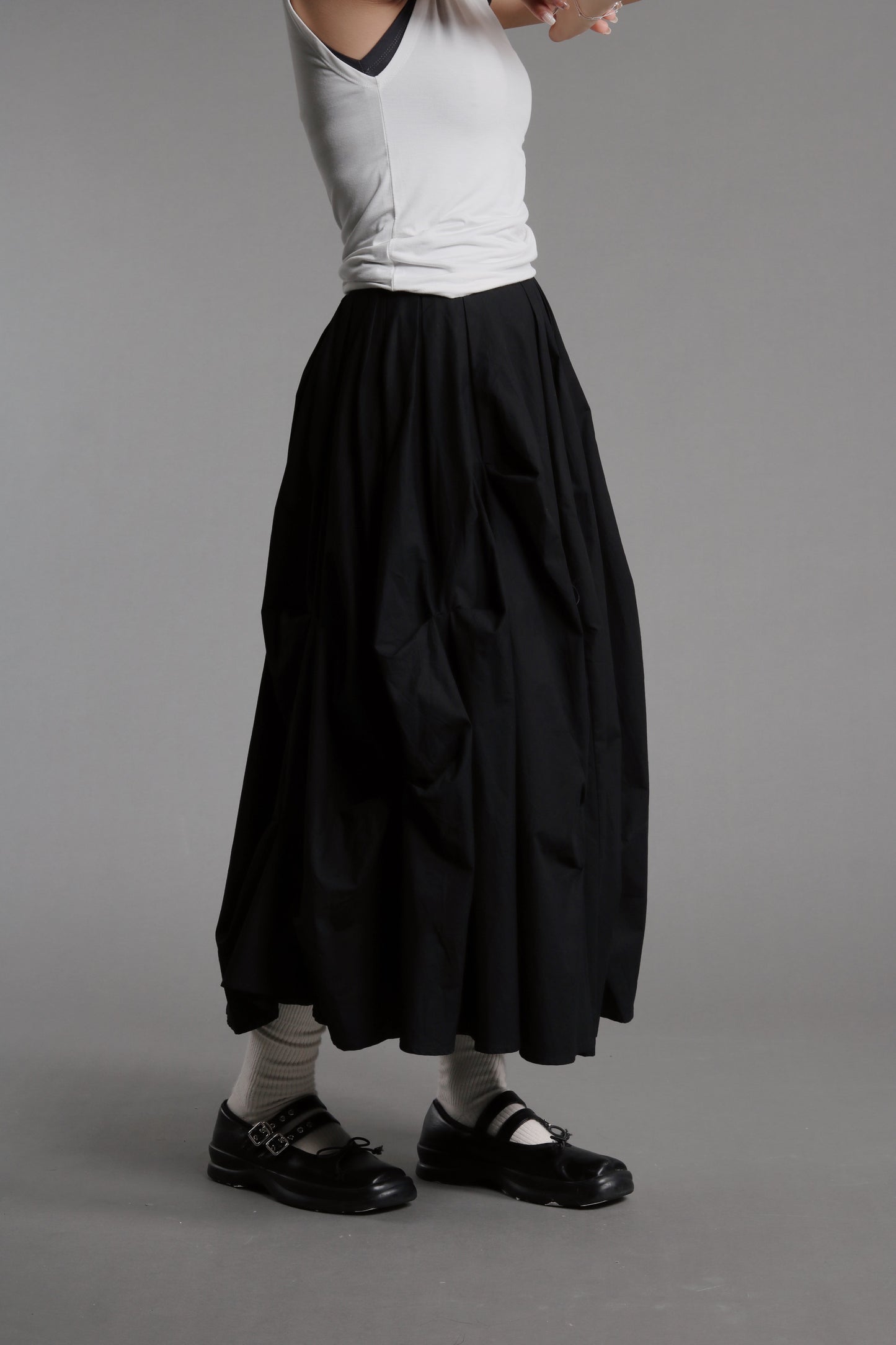 Doll Gathered Skirt (Black)