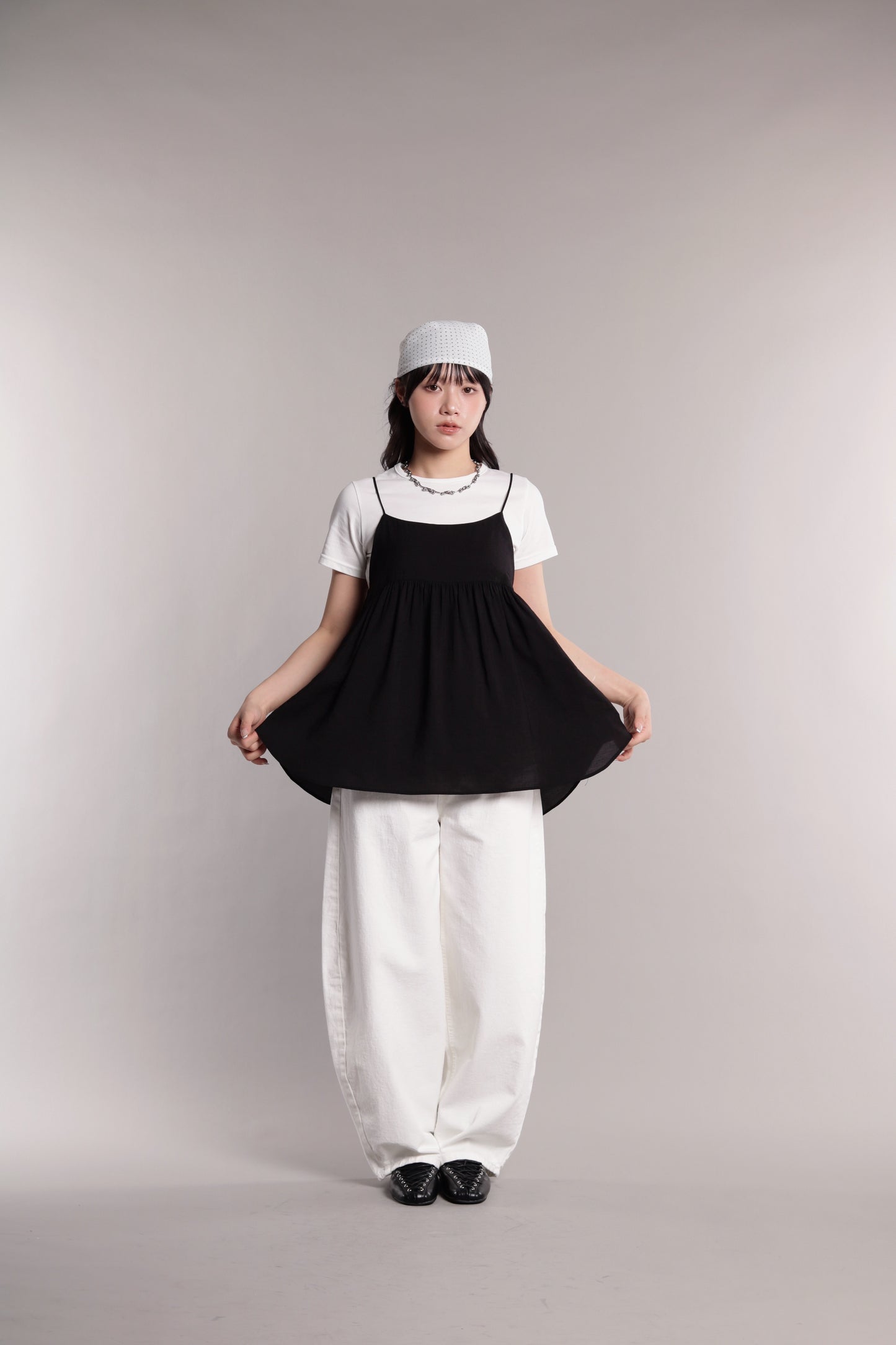 Polka Dot Scarf (White)