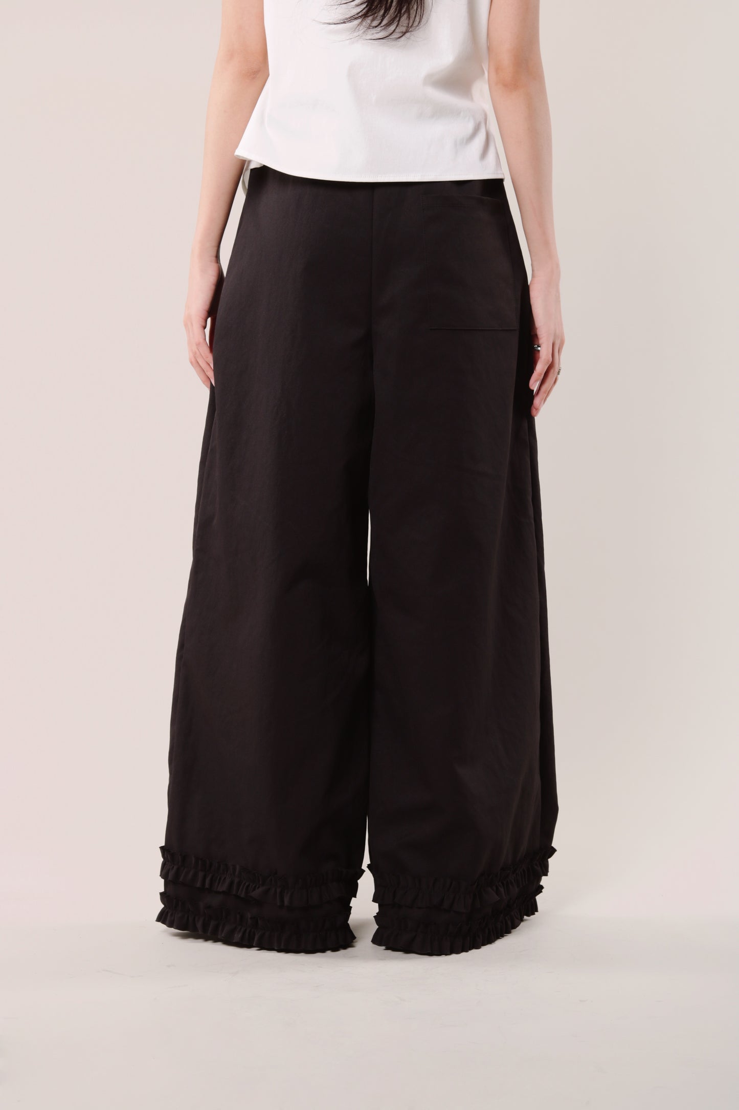 Double Ruffle Pants (Black)
