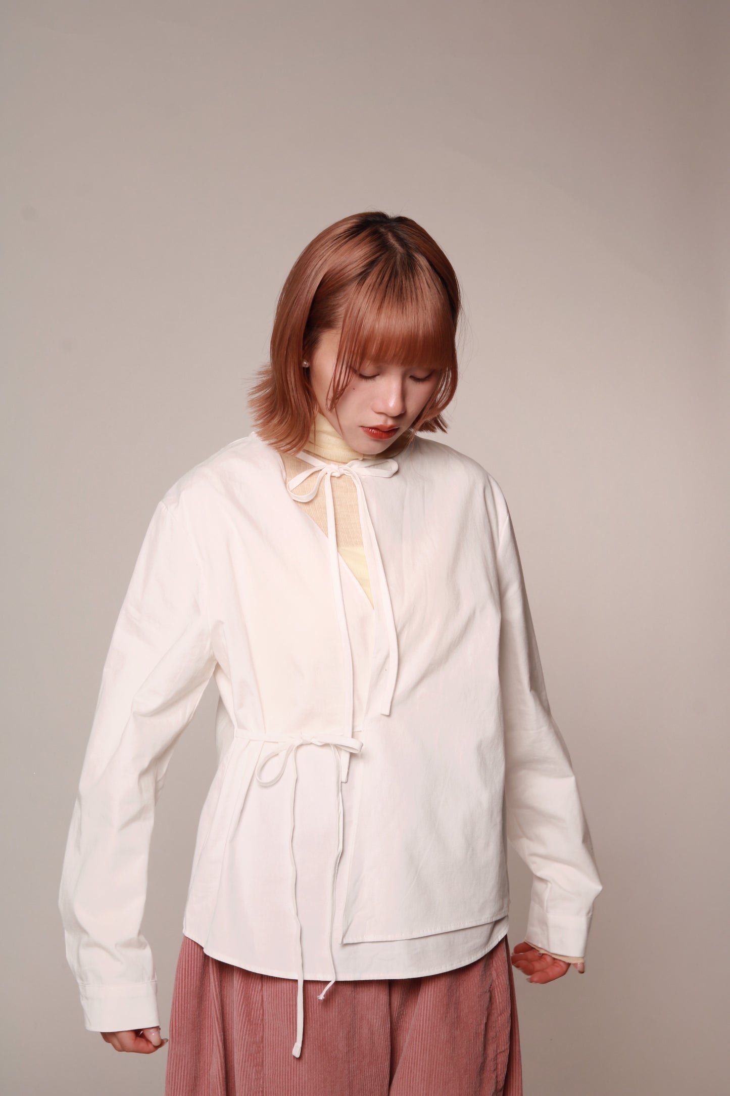 Ribbon Shirt (White)