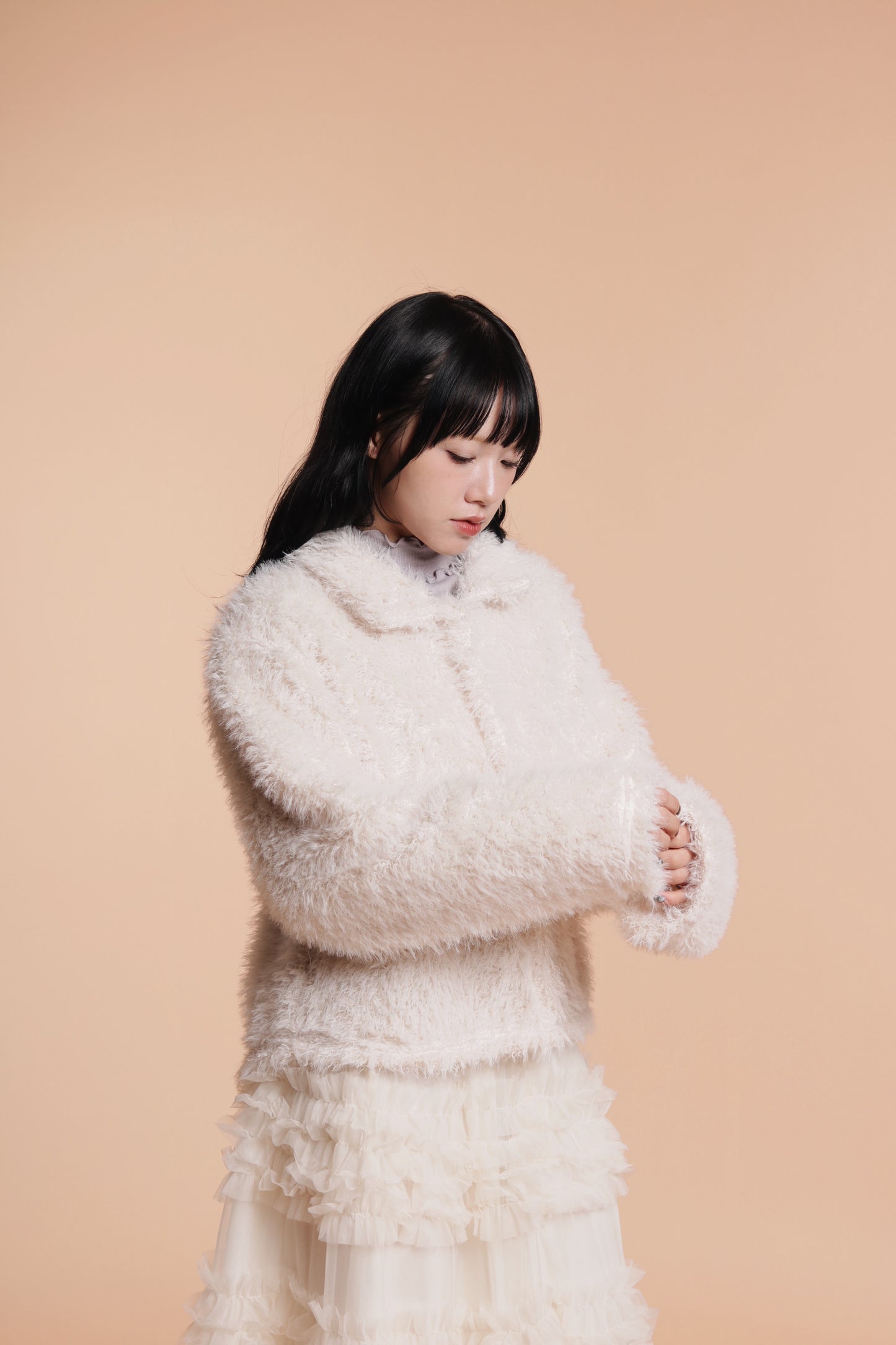 Fluffy Cardigan (Ivory)