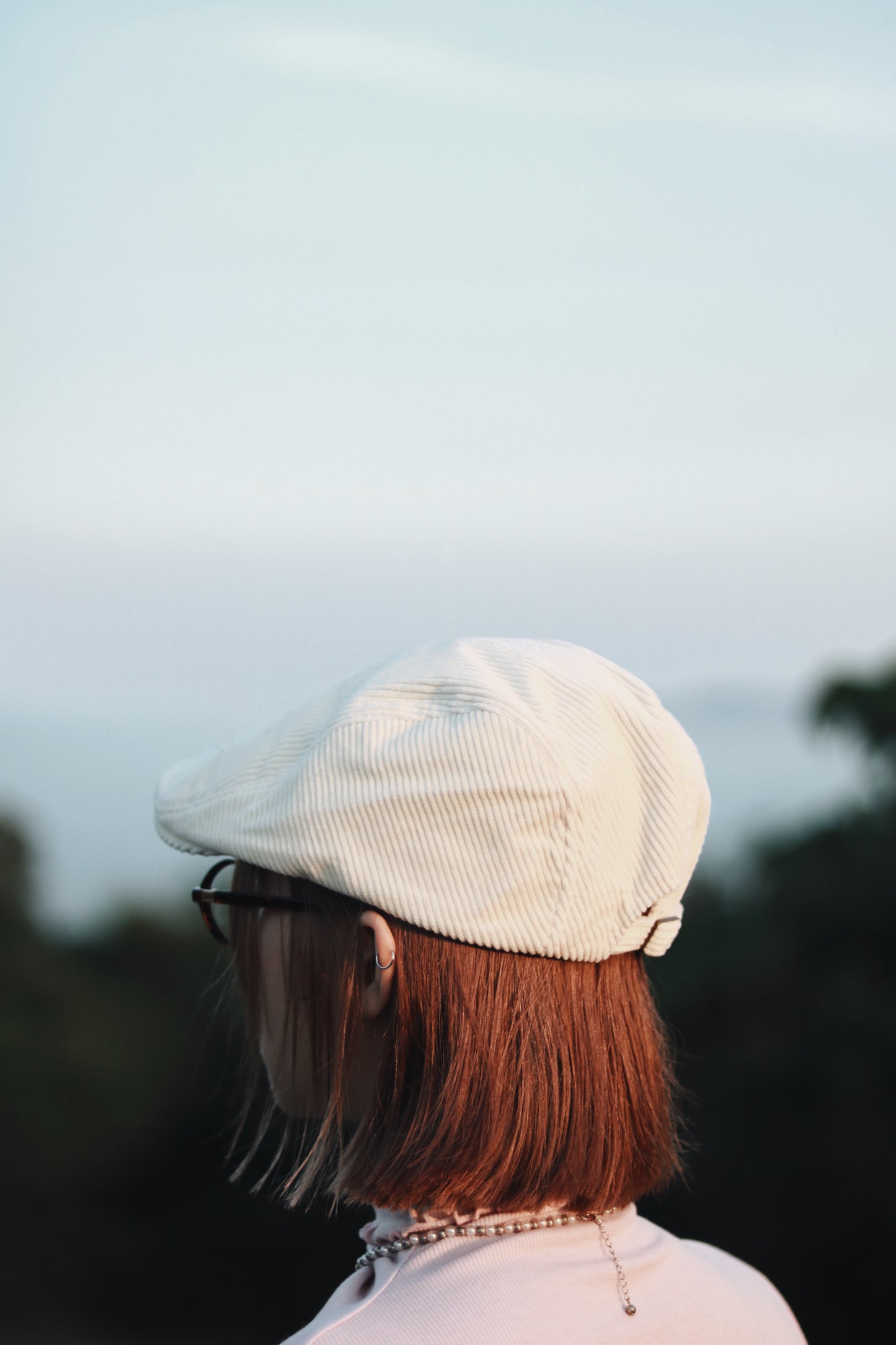 Corduroy News Cap (Ivory)