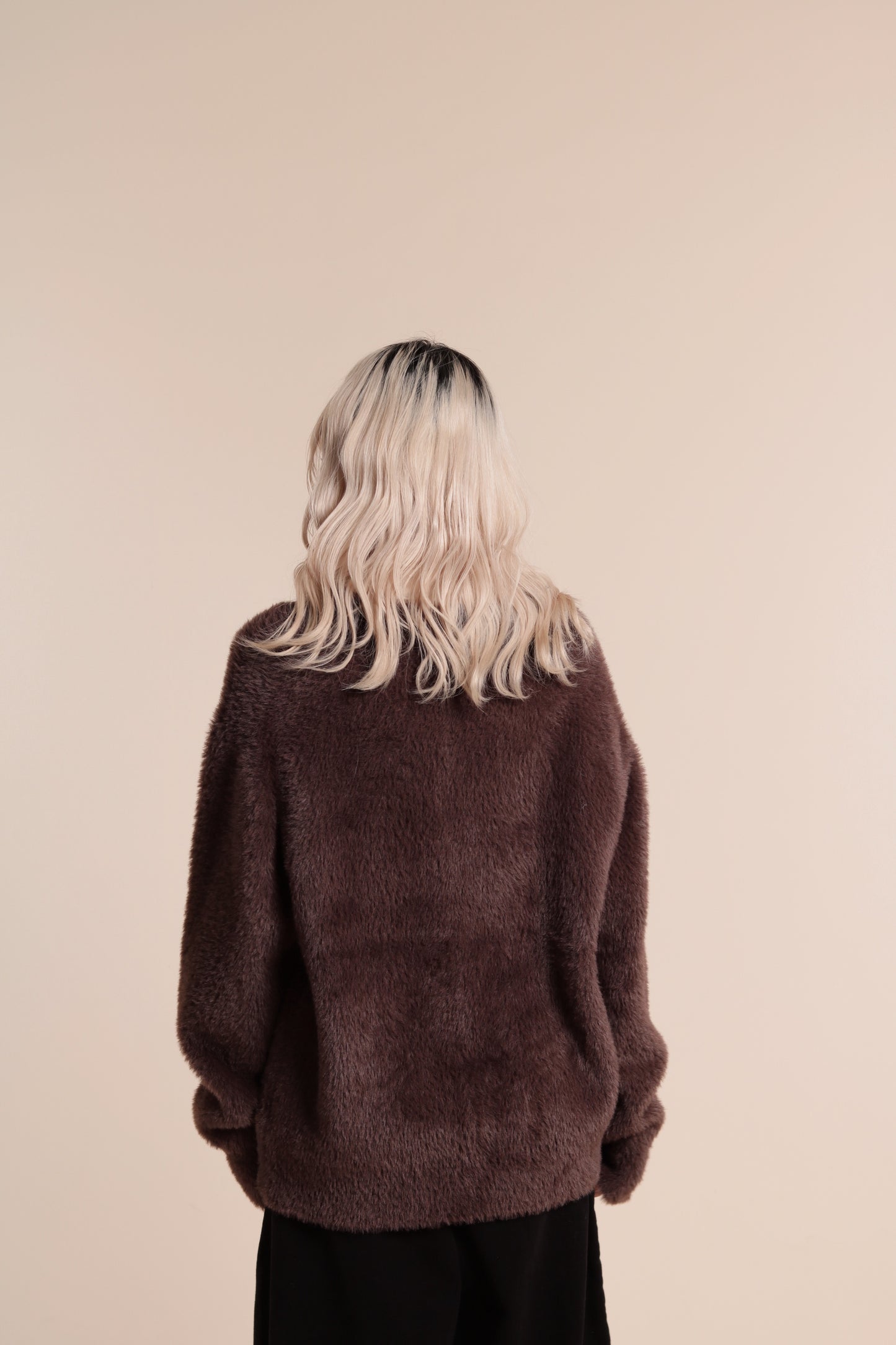 Fluffy Cardigan (Brown)