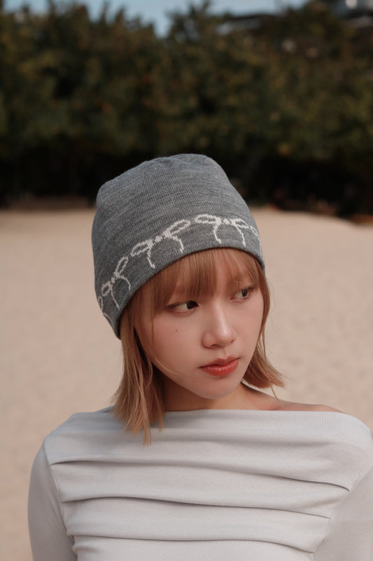 Little Ribbon Beanie (Grey)