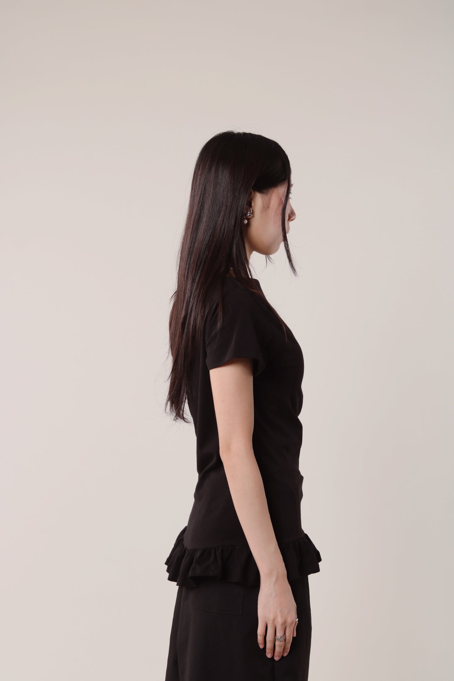 Ruffle Top (Black)