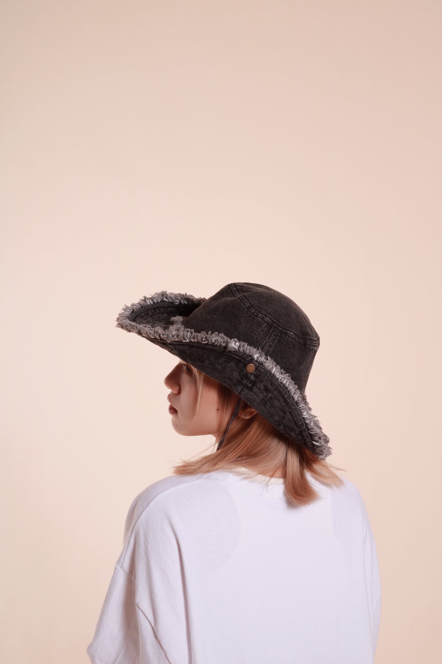 Cow Boy Denim Hat (Black)