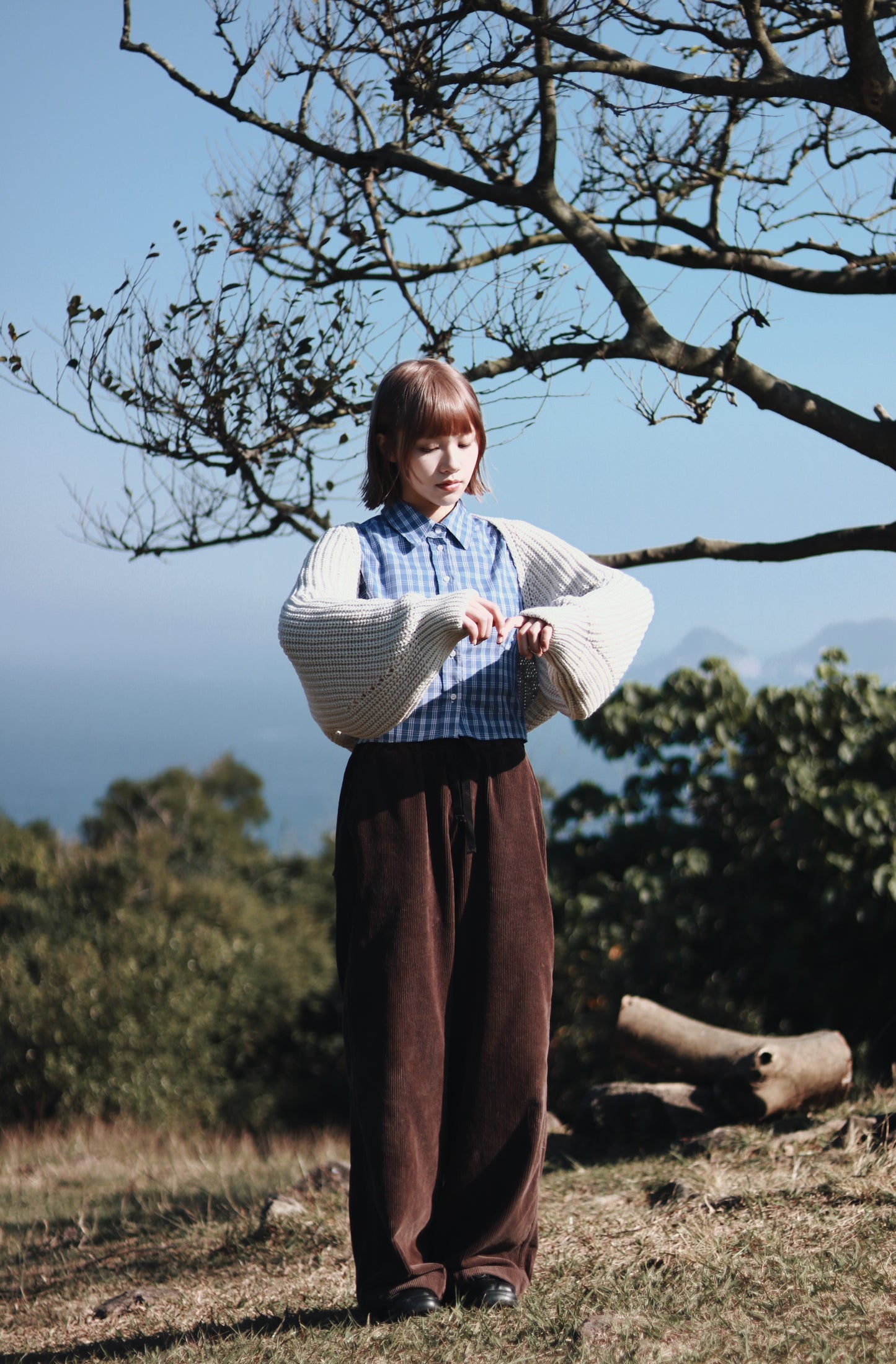 Cropped Shirt (Checkered)