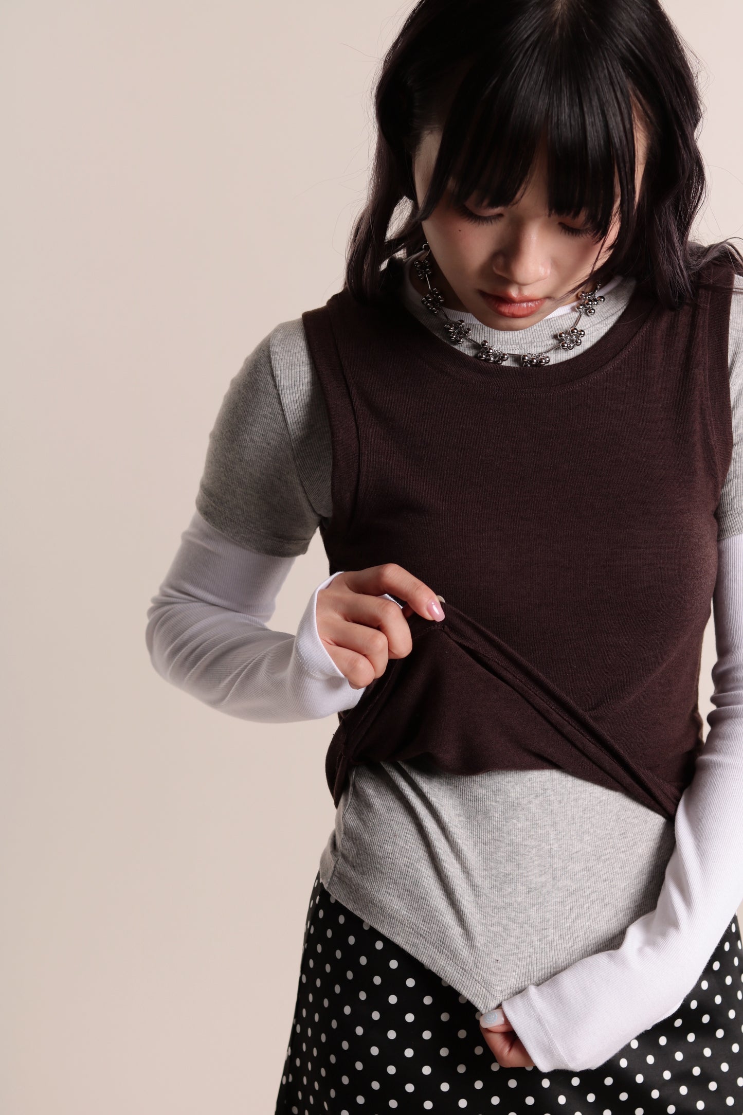 Aria Layered Top (Brown)