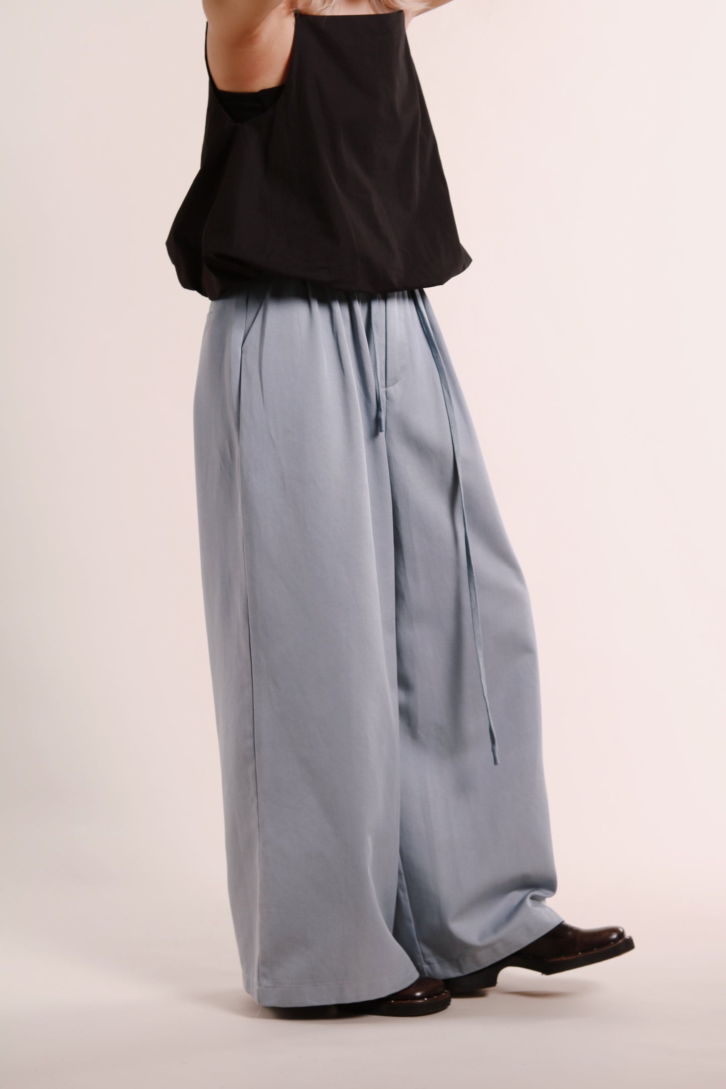 Renne Wide Leg Pants (Blue)