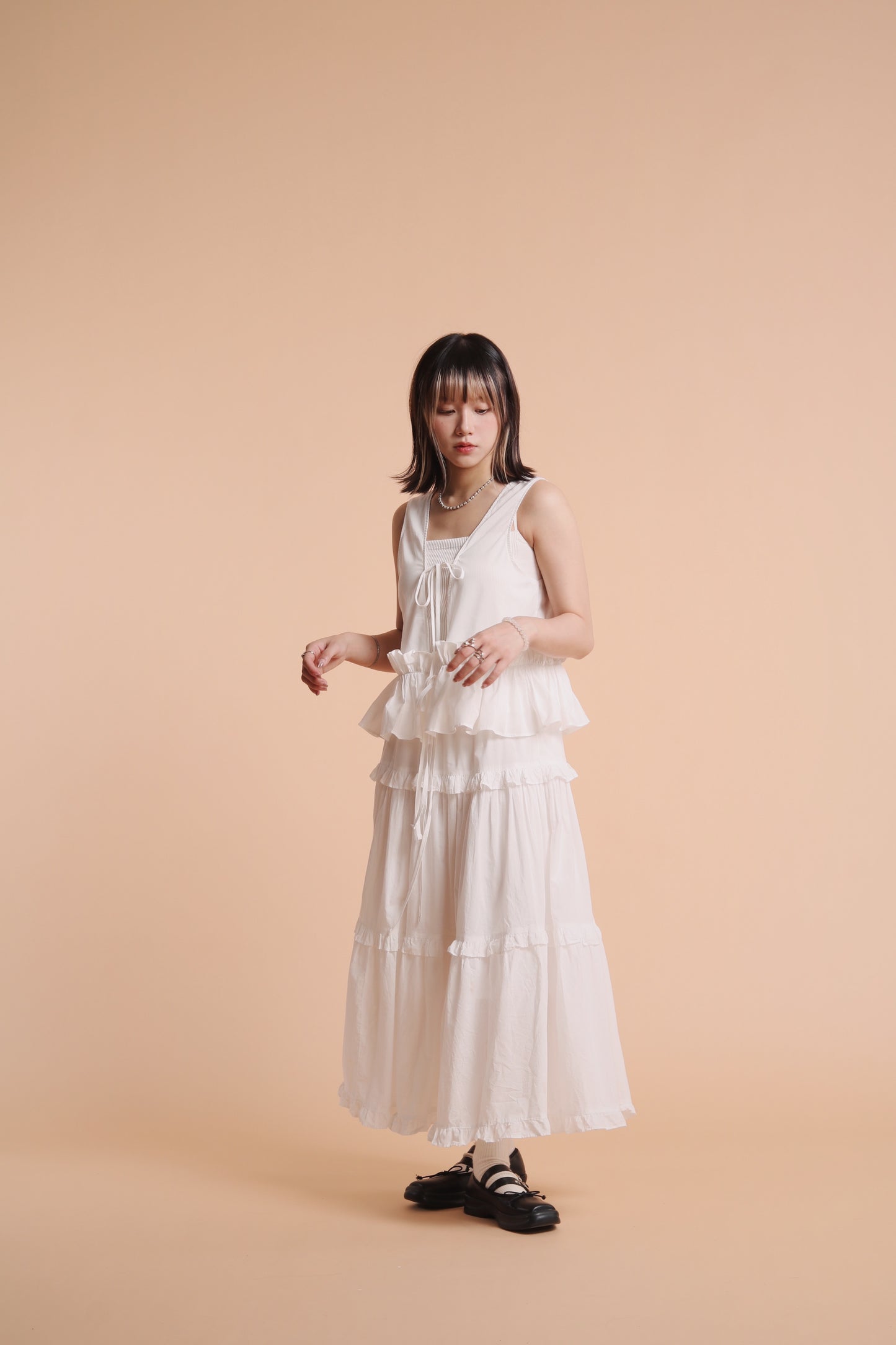 Doll Ruffle Vest (White)