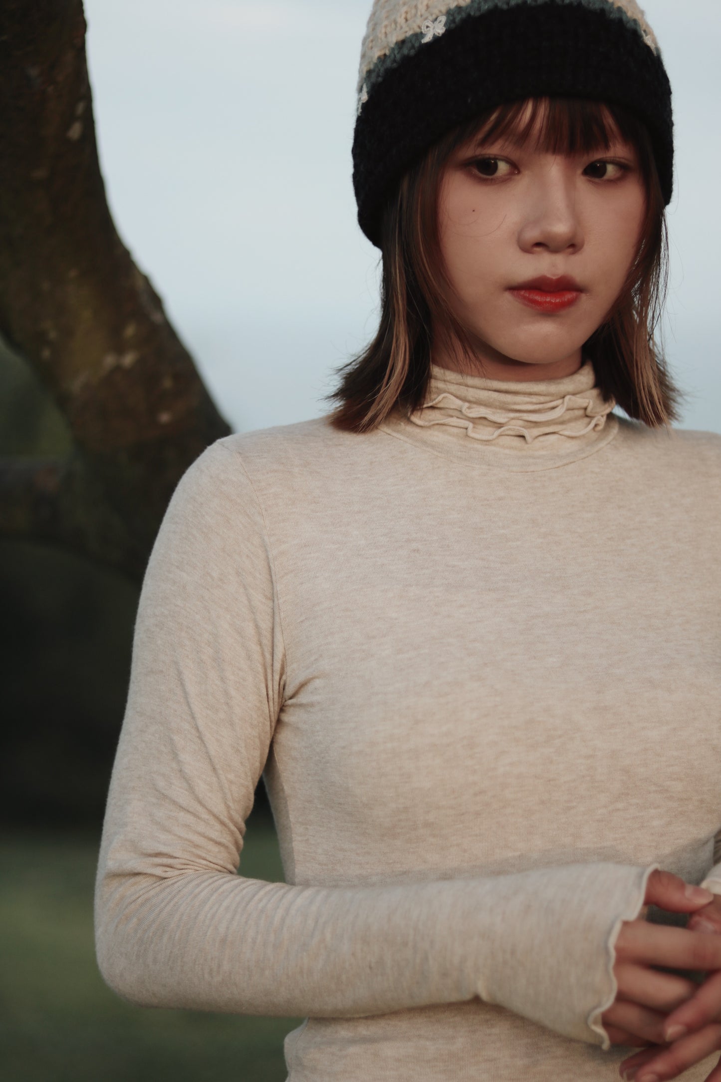 Double Fafa Top (Beige)