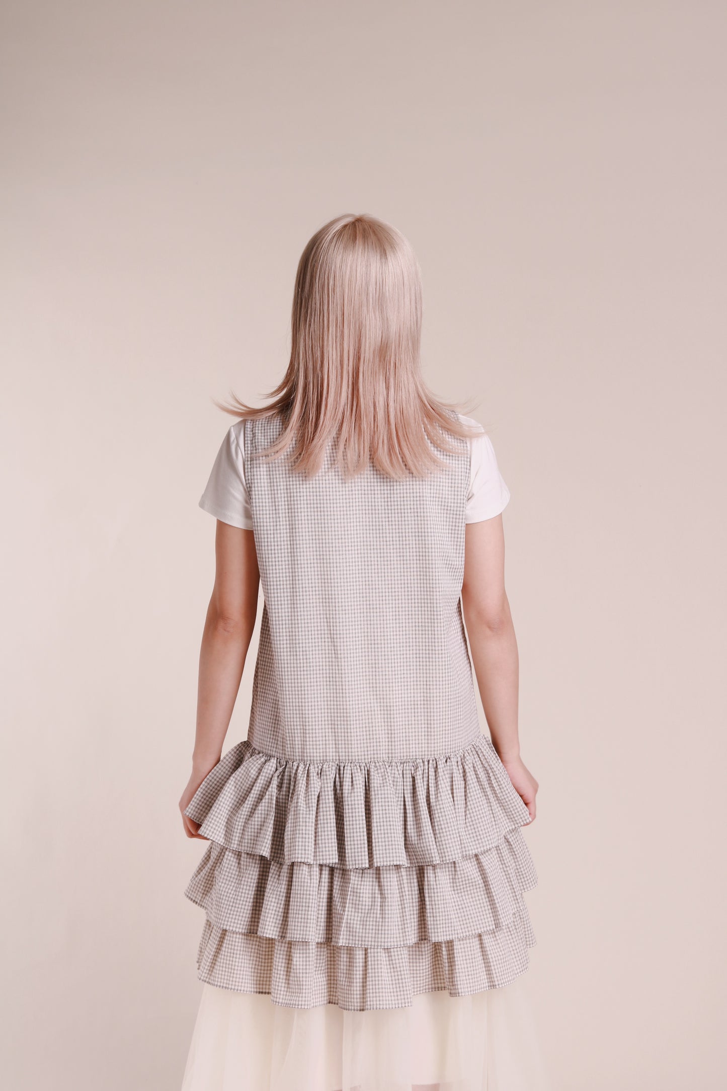Layered Ruffle Dress (Ivory)