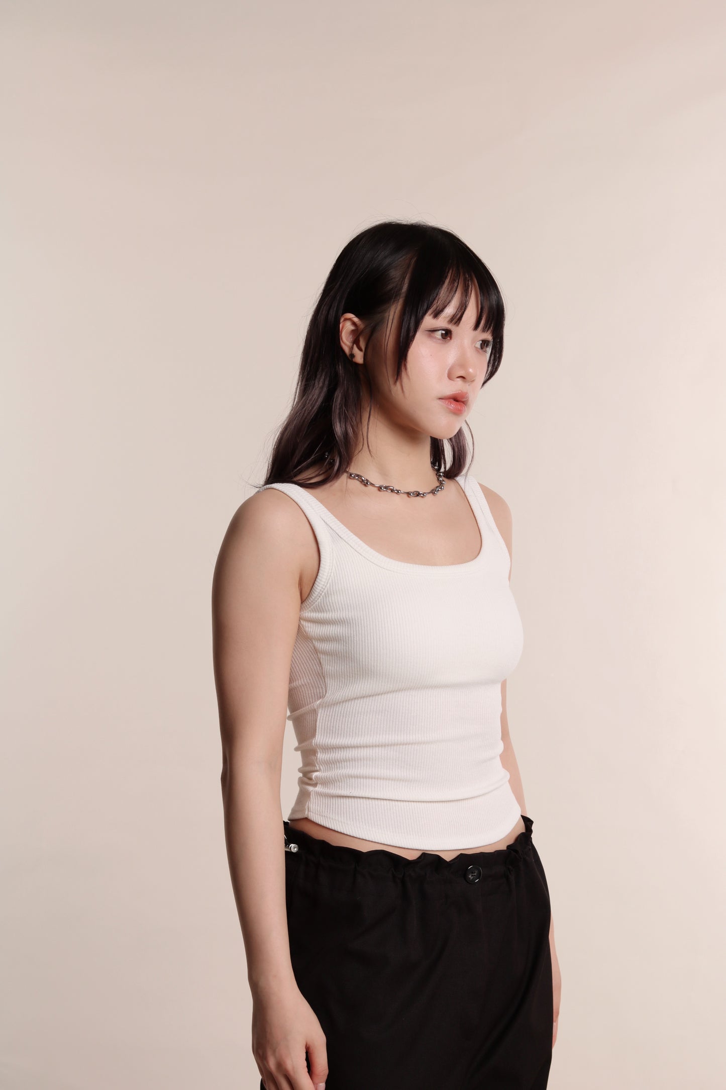 Square Neck Bra Top (White)