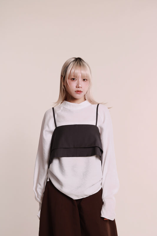 Layered Vest (Charcoal)