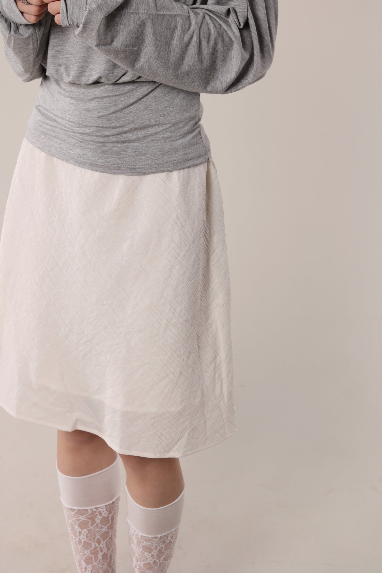 Textured Skirt (Ivory)